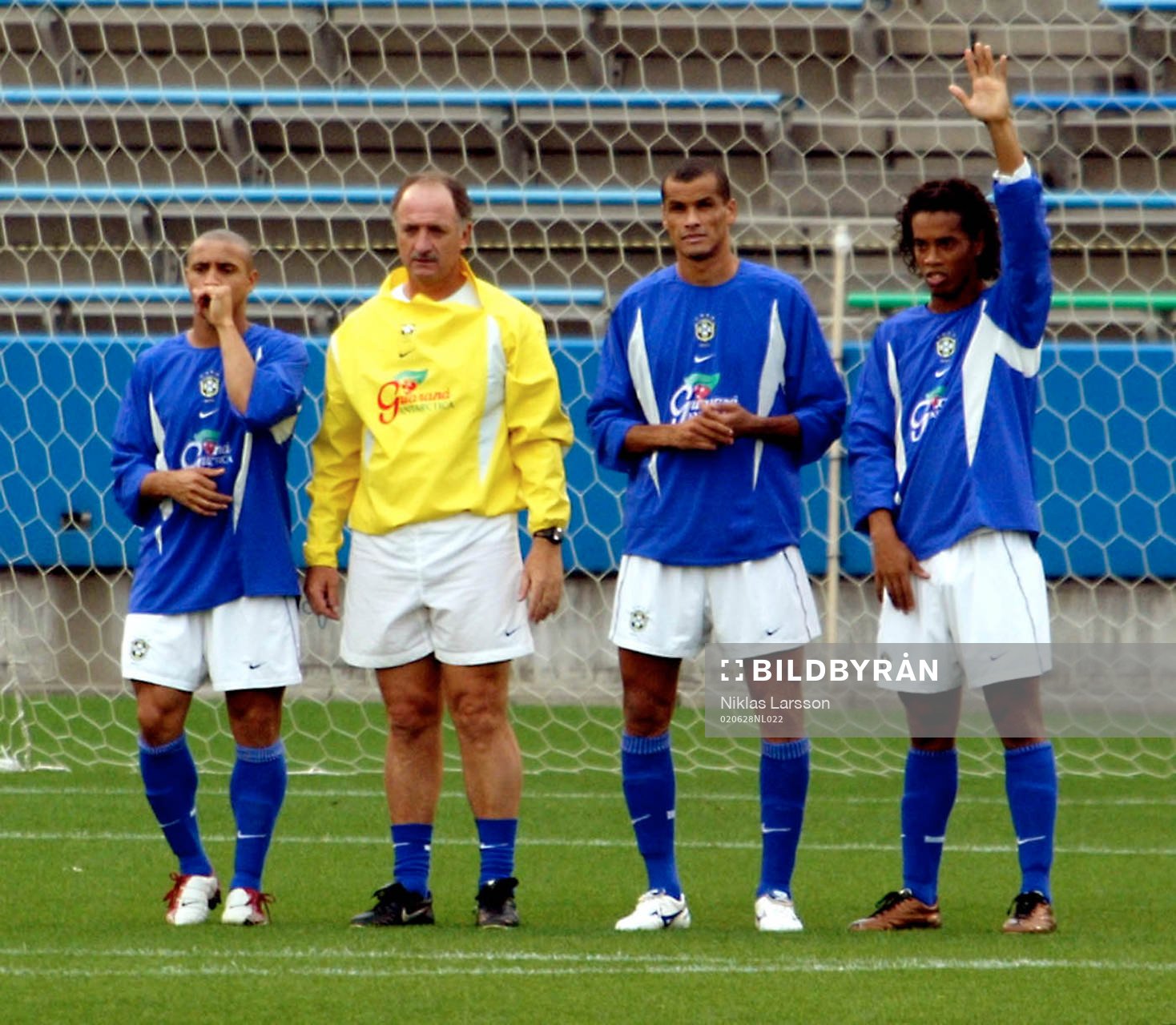  Roberto Carlos, Scolari, Rivaldo och Ronaldinho.