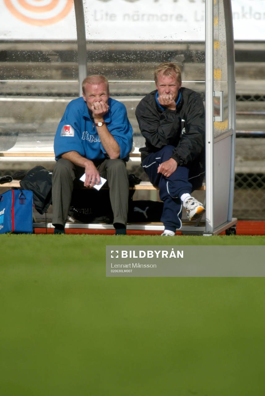 Trelleborgs nya tränare Jonas Brorsson och Lasse Larsson