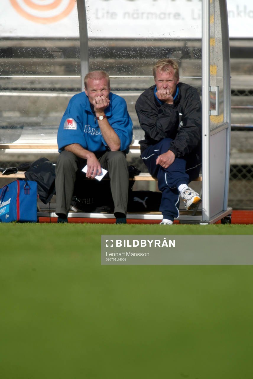 Bekymrade Trelleborgs-tränare, Jonas Brorsson och Lasse