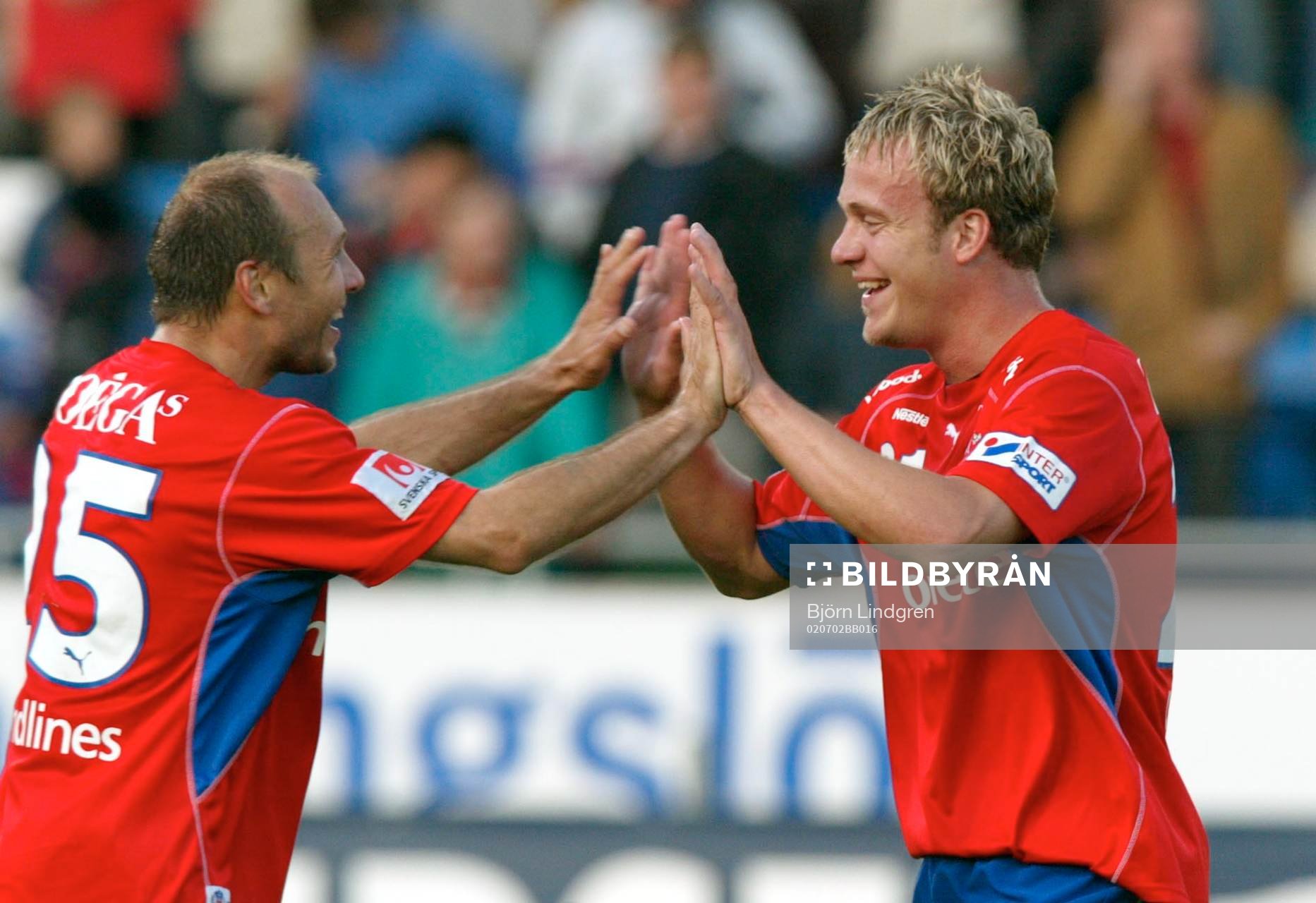 Matchvinnarna Tommi Grönlund och Marcus Ekenberg,