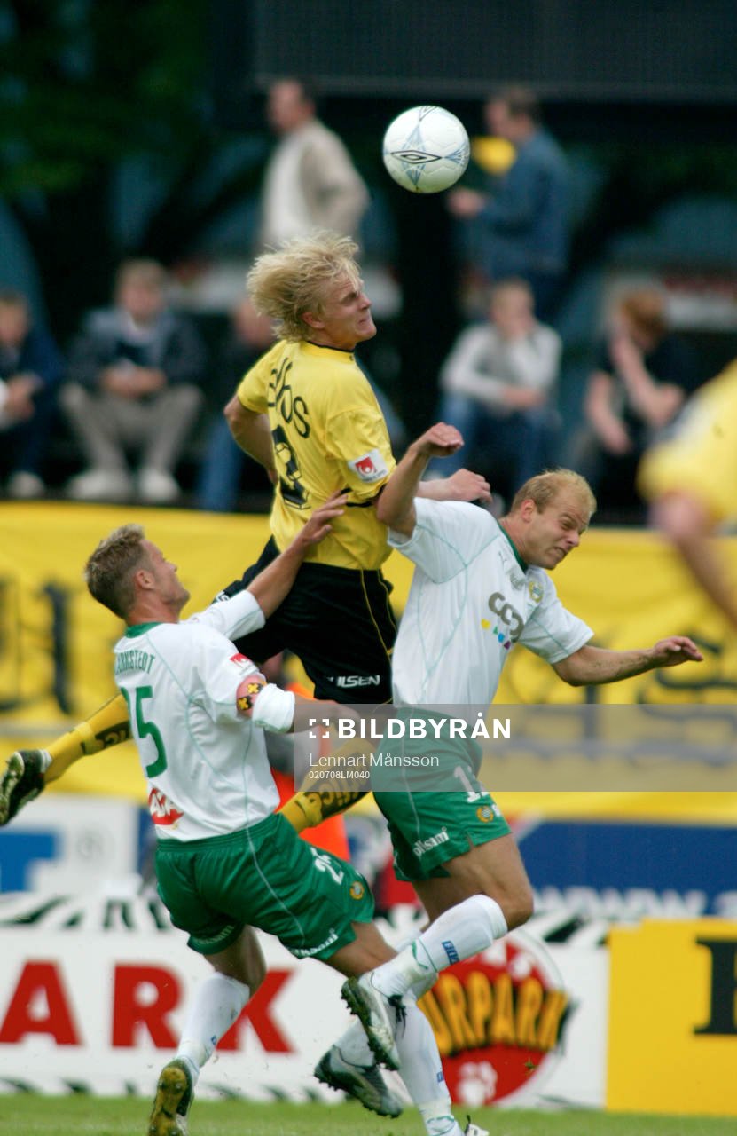 Johan Sjöberg, Elfsborg, mot Hammarbys anfallsduo Peter