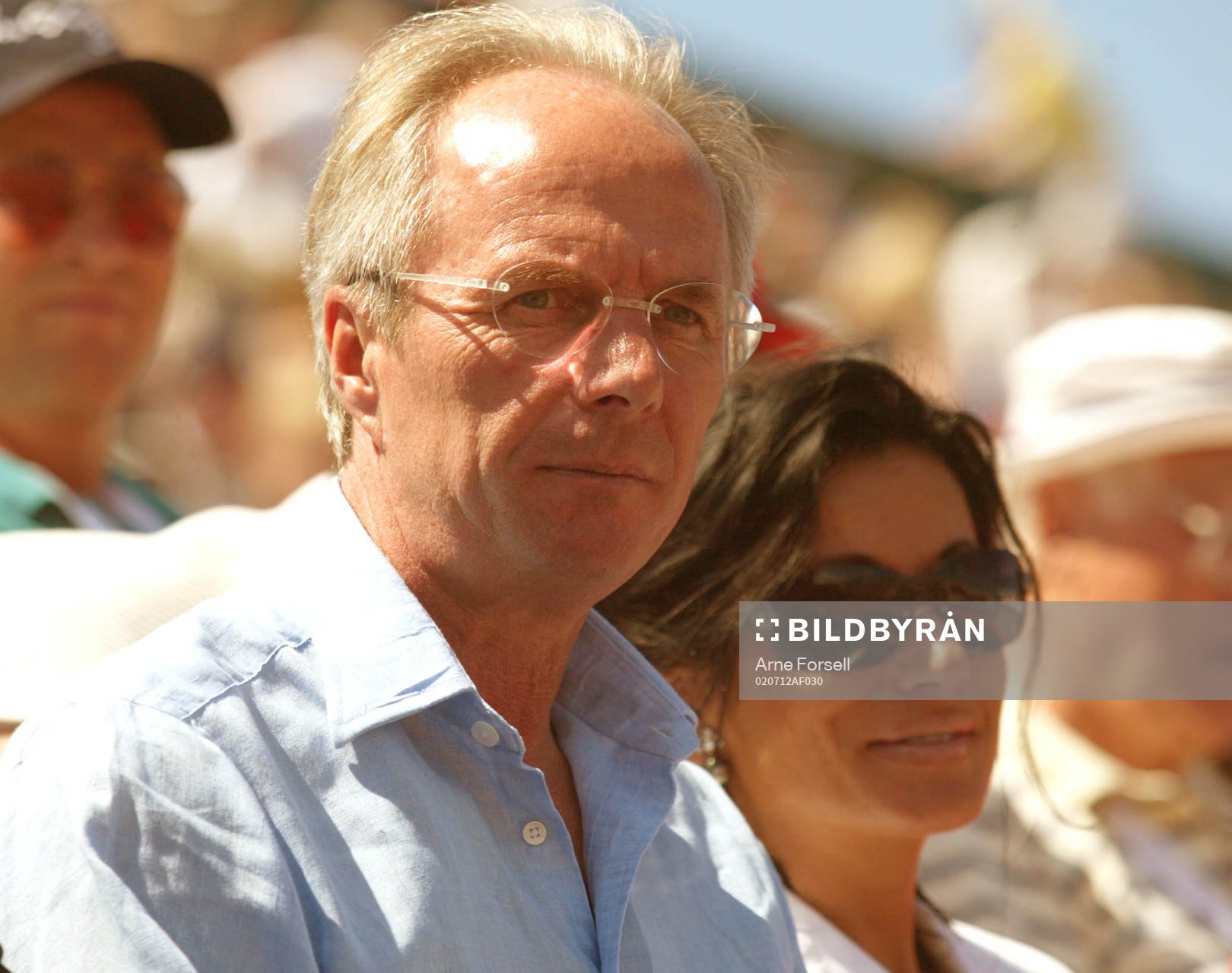  Sven-Göran Eriksson (Svennis, Sven Göran Eriksson) och hans Nancy på läktaren i Båstad