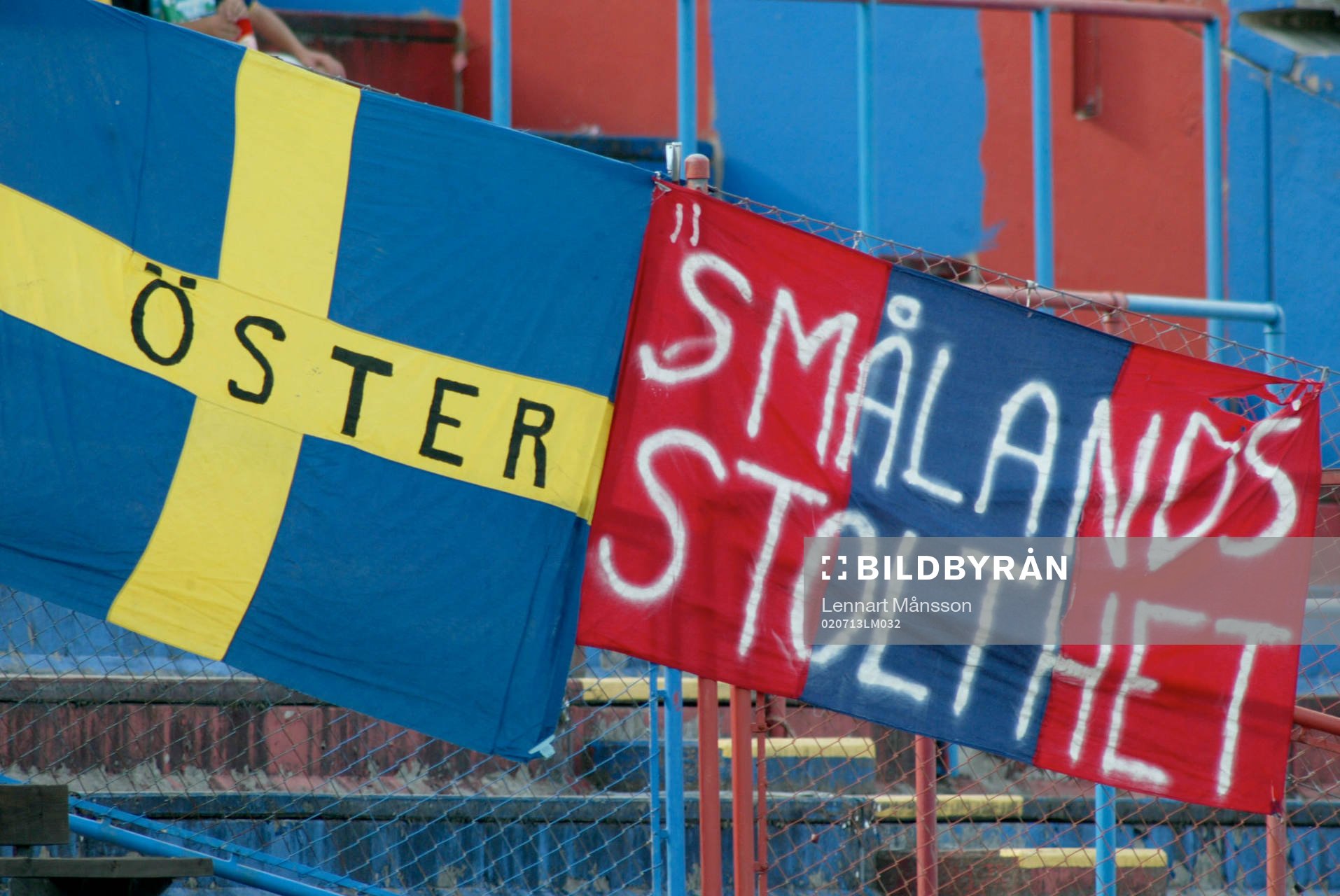 Öster, Smålands stolthet. Flaggor, flagga, banderoll