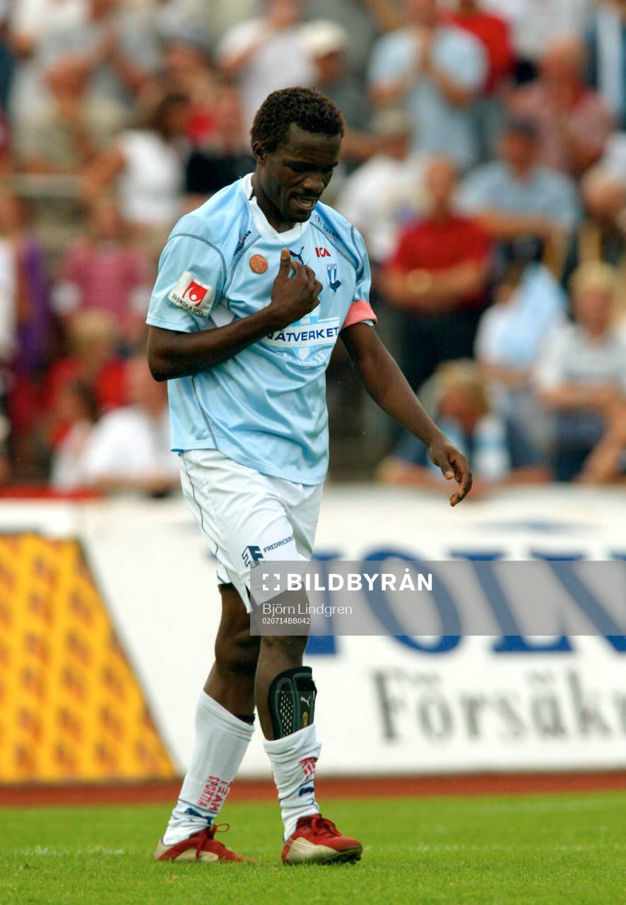Peter Ijeh, Malmö FF, gör korstecknet