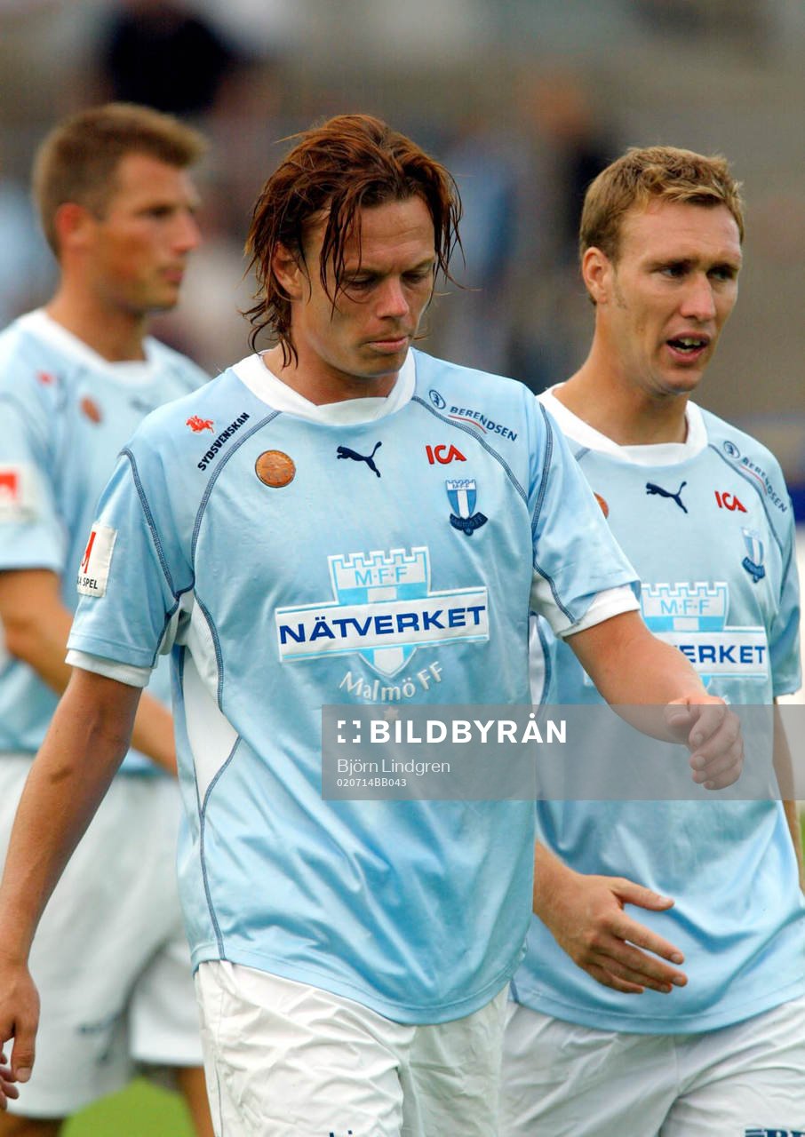 Andreas Yngvesson och Niklas Skoog, Malmö FF, deppar