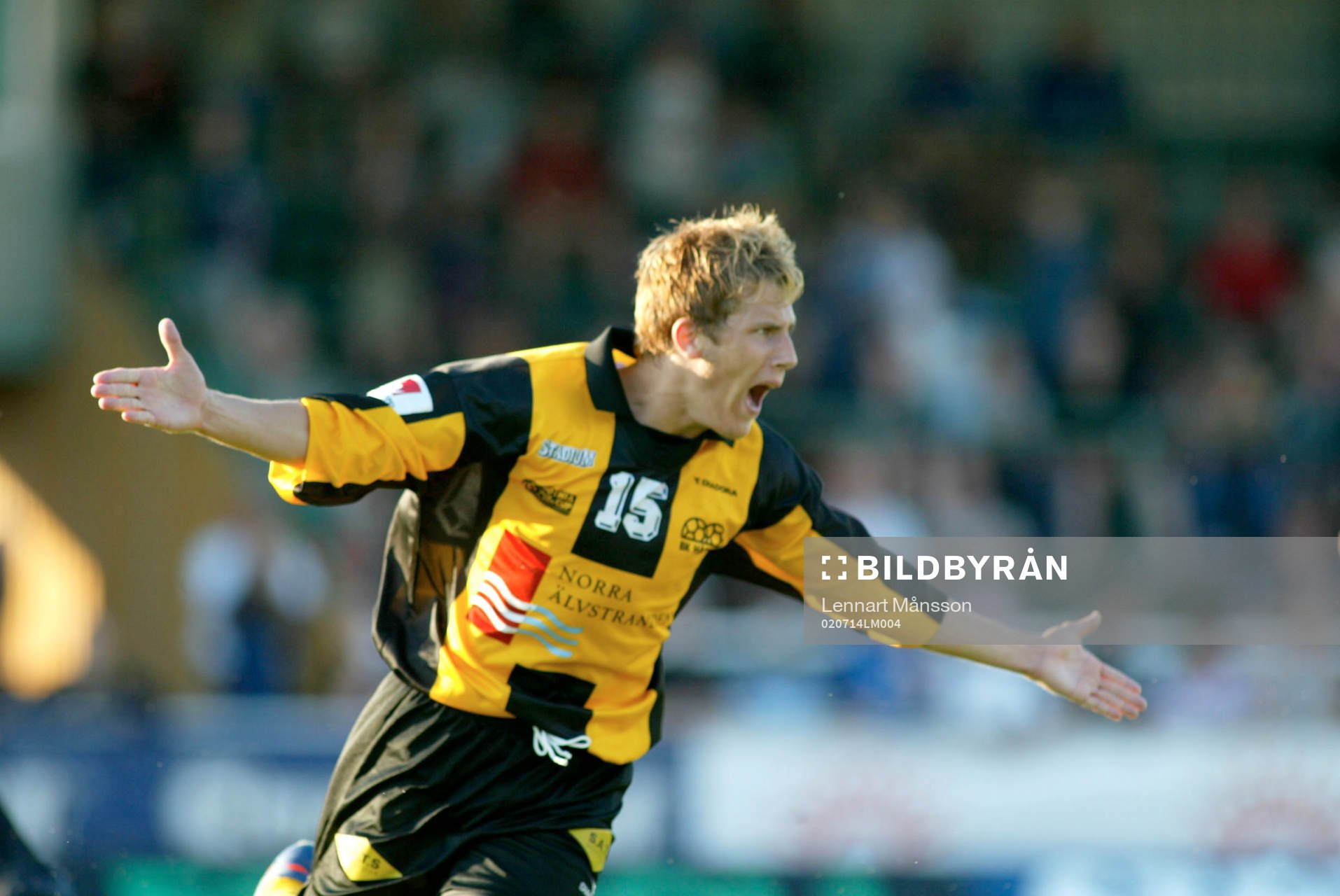  Tobias Hysén, Häcken, jublar (jubel)
