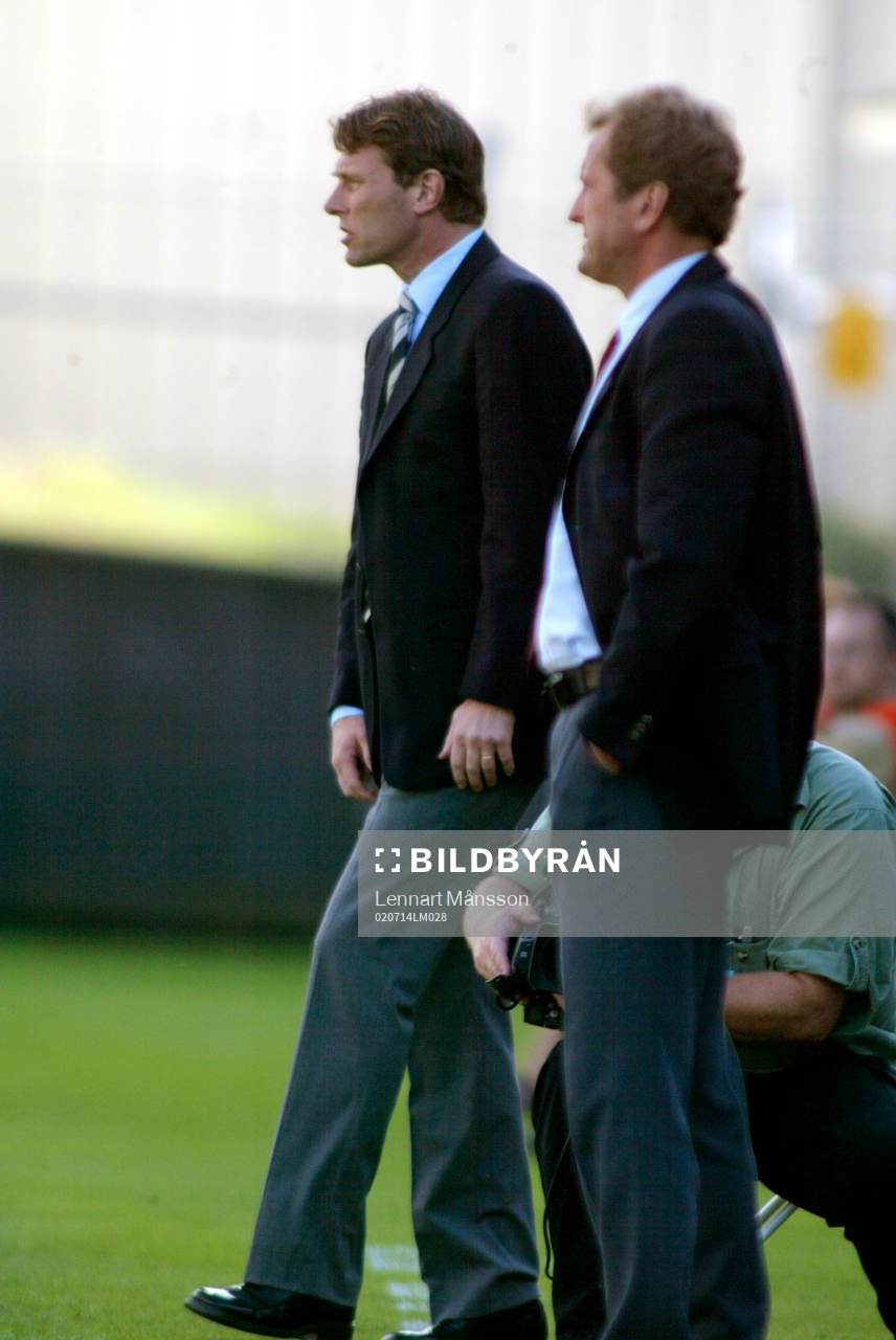 Håkan Ericson, tränare, Norrköping och Erik Hamrén,