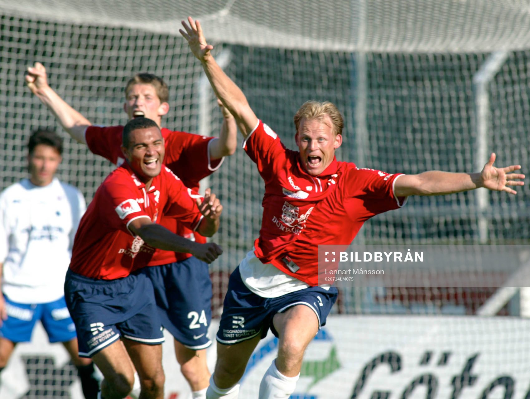  Robert Bärkroth och Afonso Alves, Örgryte, jubel.