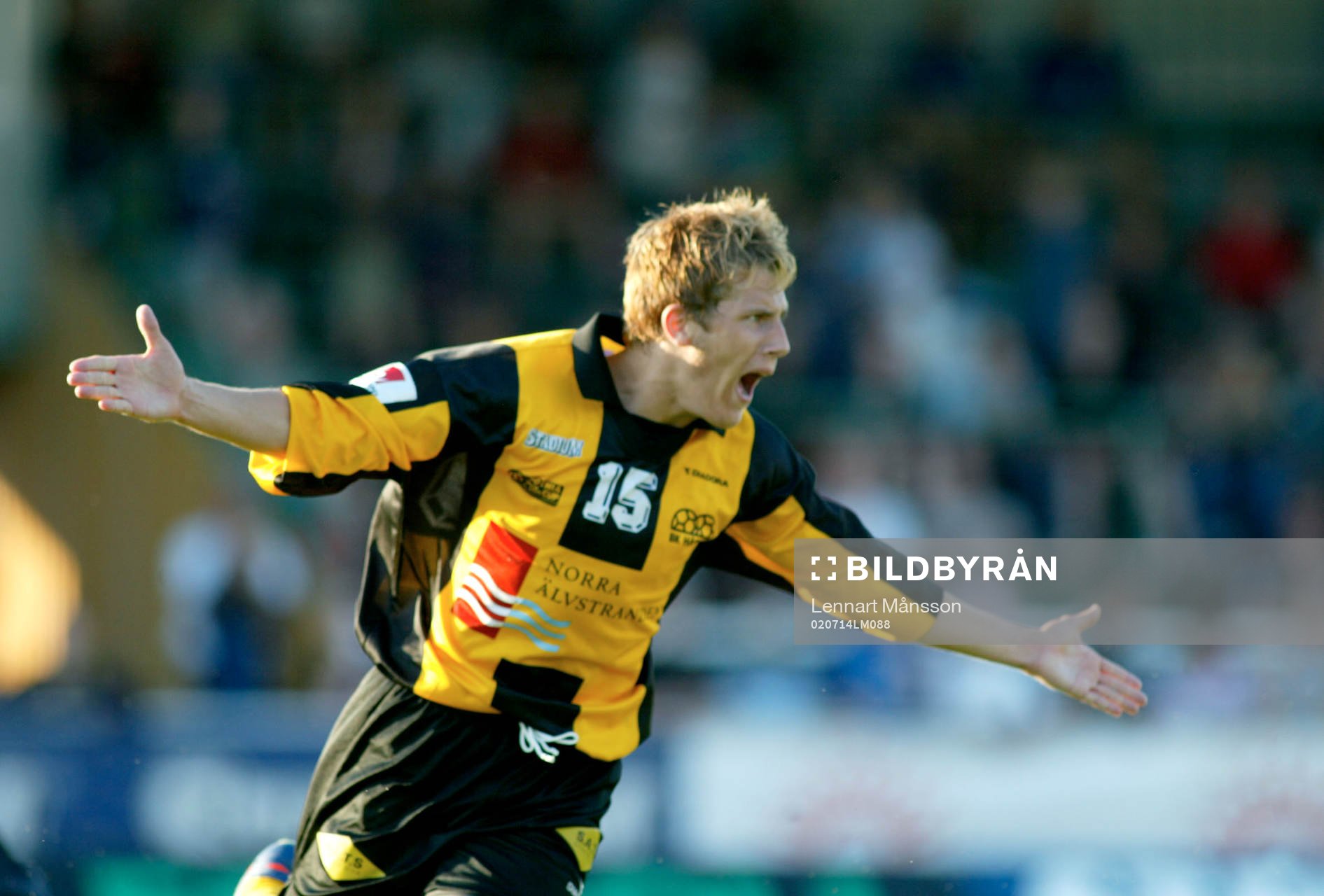 Tobias Hysén, Häcken, jublar. Jubel