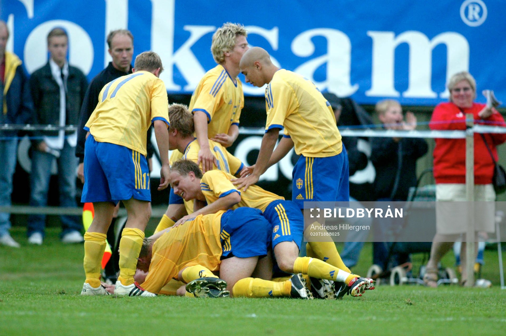 Petter Andersson, Sverige har gjort mål och Sverige jublar