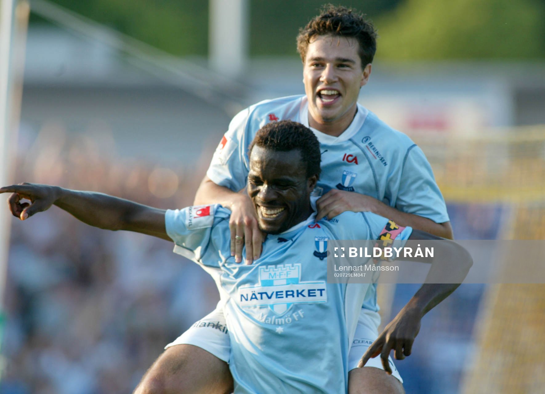  Peter Ijeh grattas av Gudmunder Mete,  Malmö FF