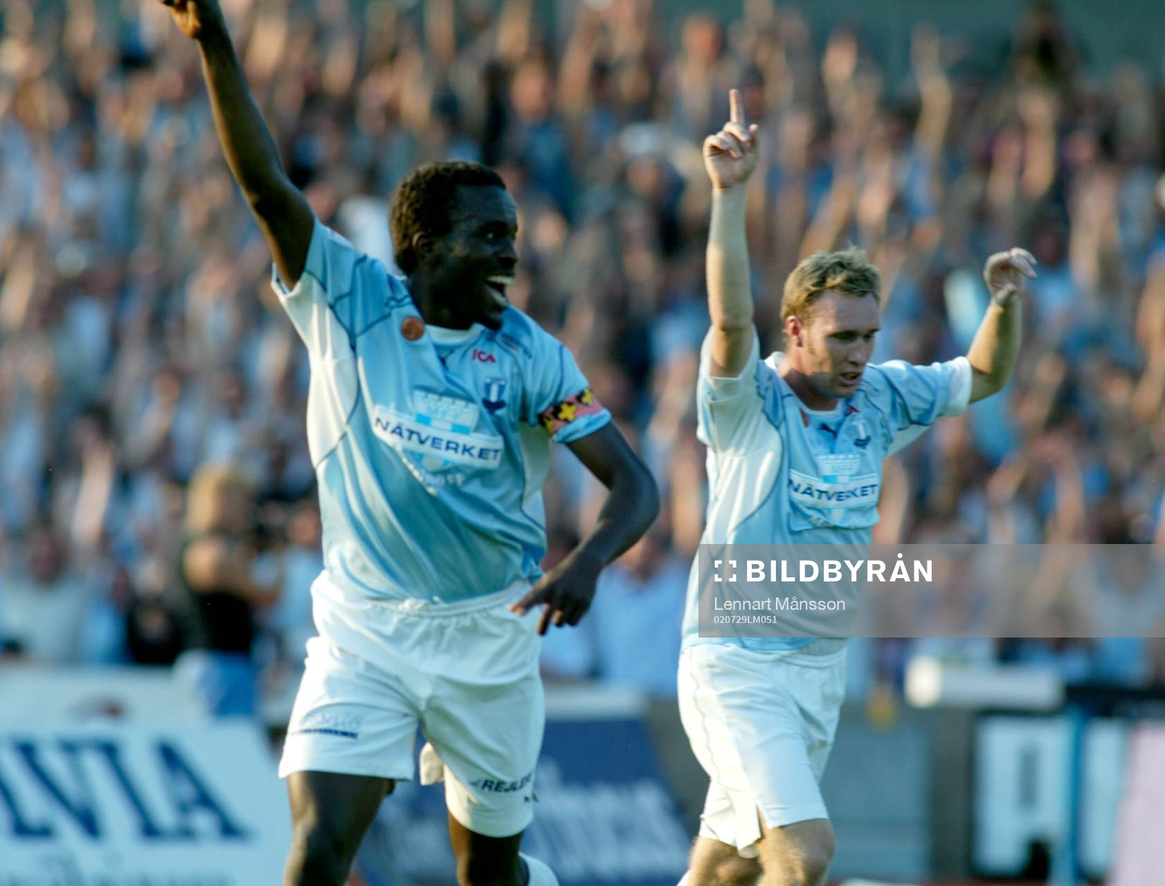 Peter Ijeh och Niklas Skoog, Malmö FF, målskyttar