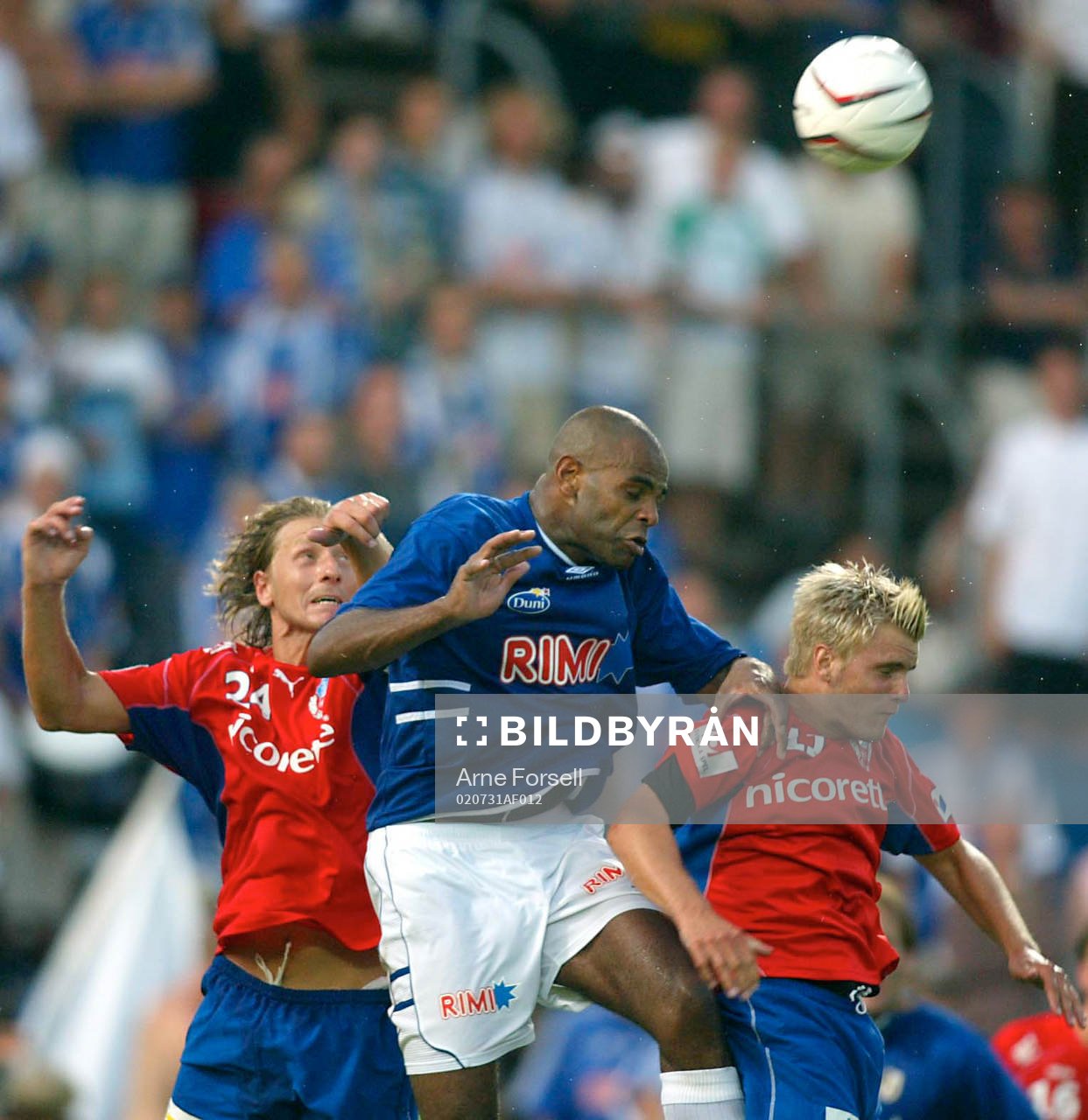 Pascal Simpson i sin första match i Halmstad-dressen, i