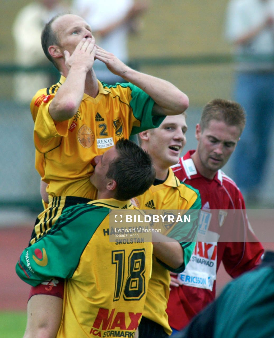 Christian Karlsson, måljublar, slängkyss, jubel