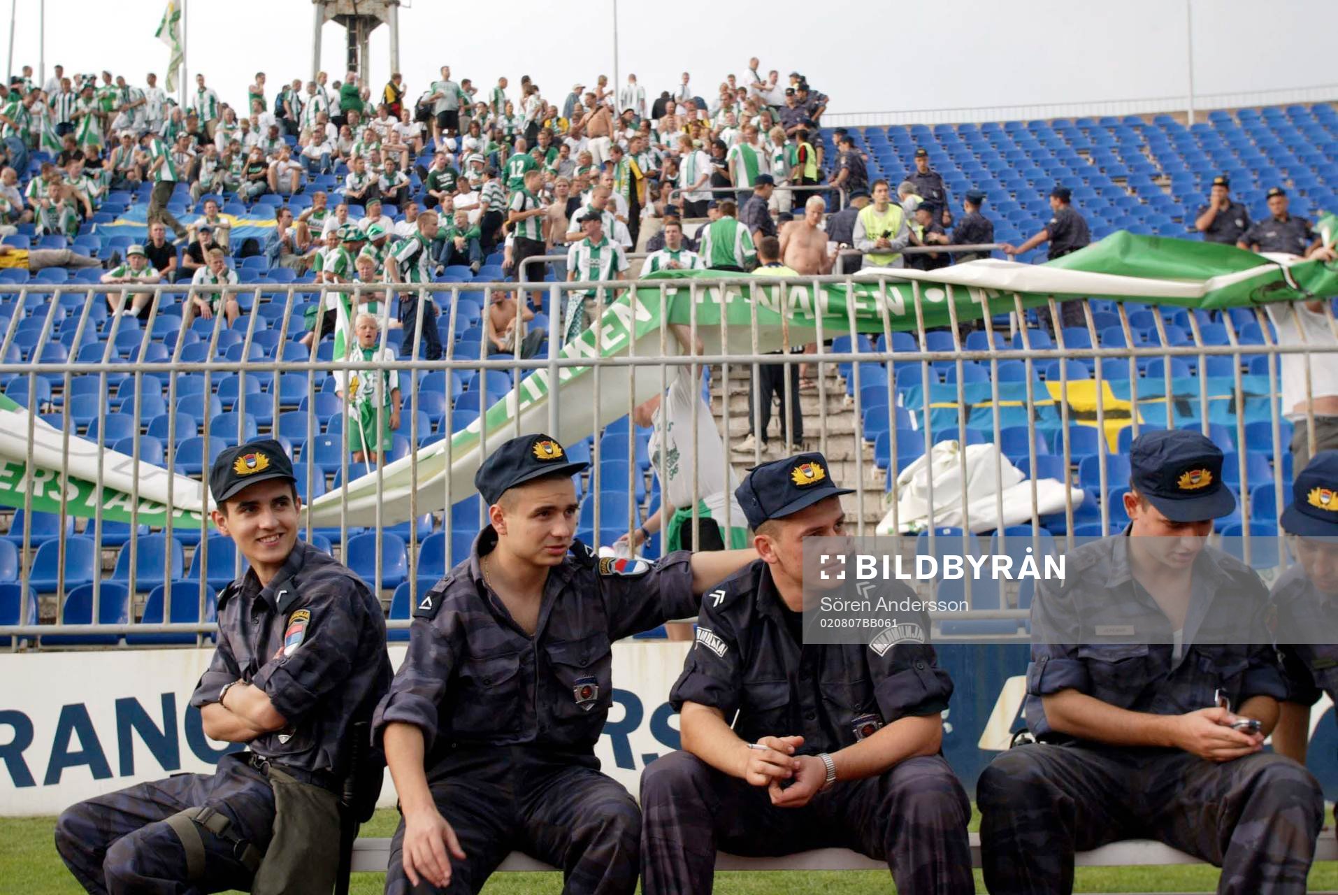 Fotboll, Champions Leuage, Hammarby, supporter, Belgrad