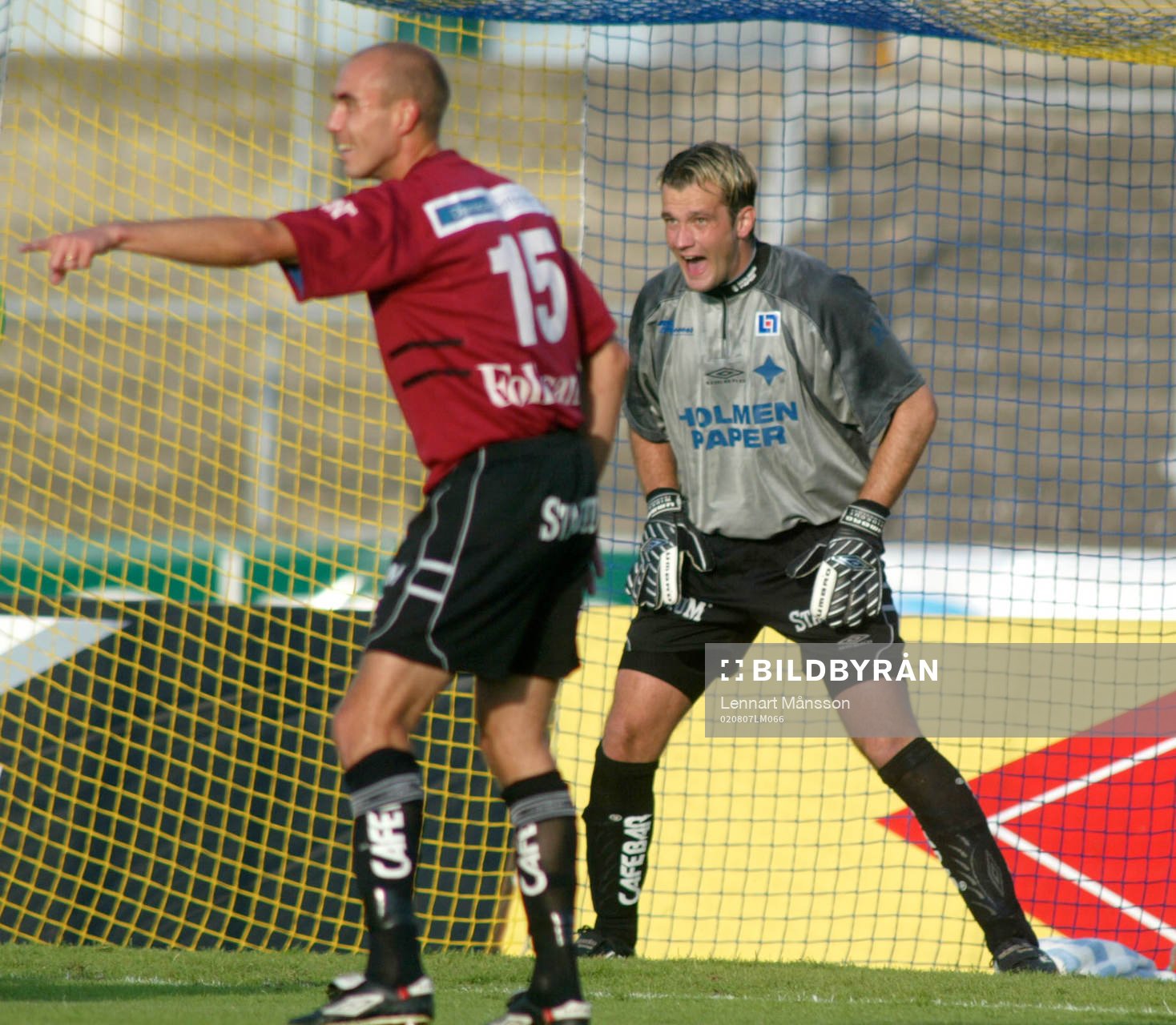 Patrik Kieback och Balász Rabóczki (målvakt) IFK
