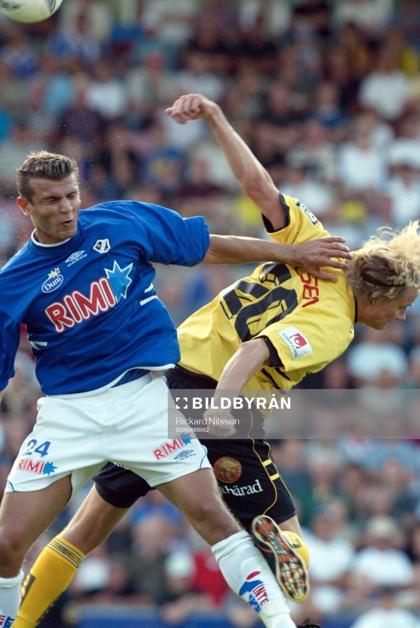 Besim Shulemaja, Halmstad och Andreas Drugge, Elfsborg