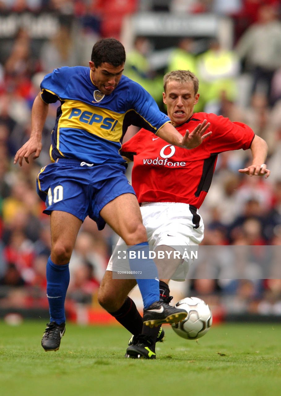 Carlos Tevez, Boca Juniors och Phil Neville, Manchester