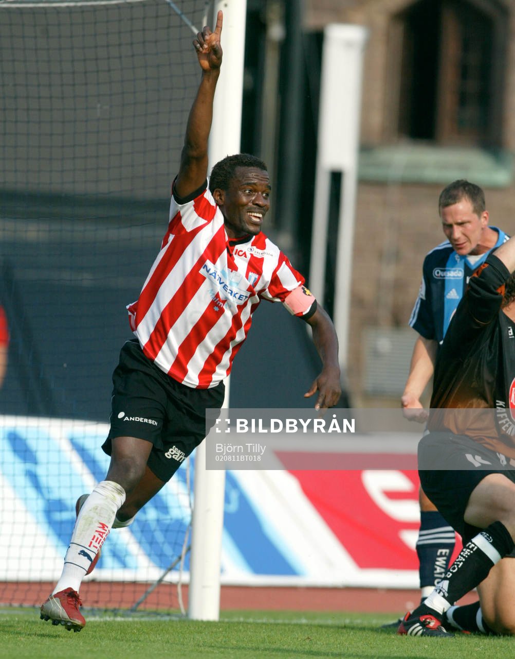 Peter Ijeh, jubel. Malmö