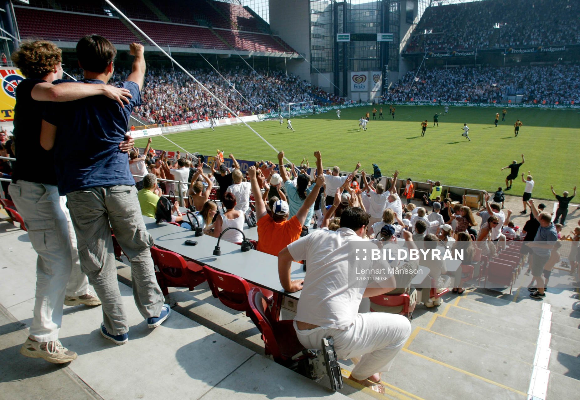Idrottsparken, läktare, jubel, glädje. Supporters