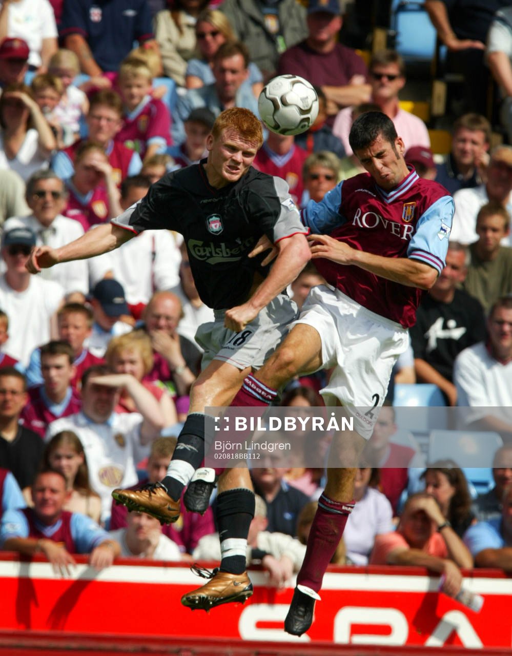  John Arne Riise, Liverpool och Delaney, Aston Villa i nickduell, nick