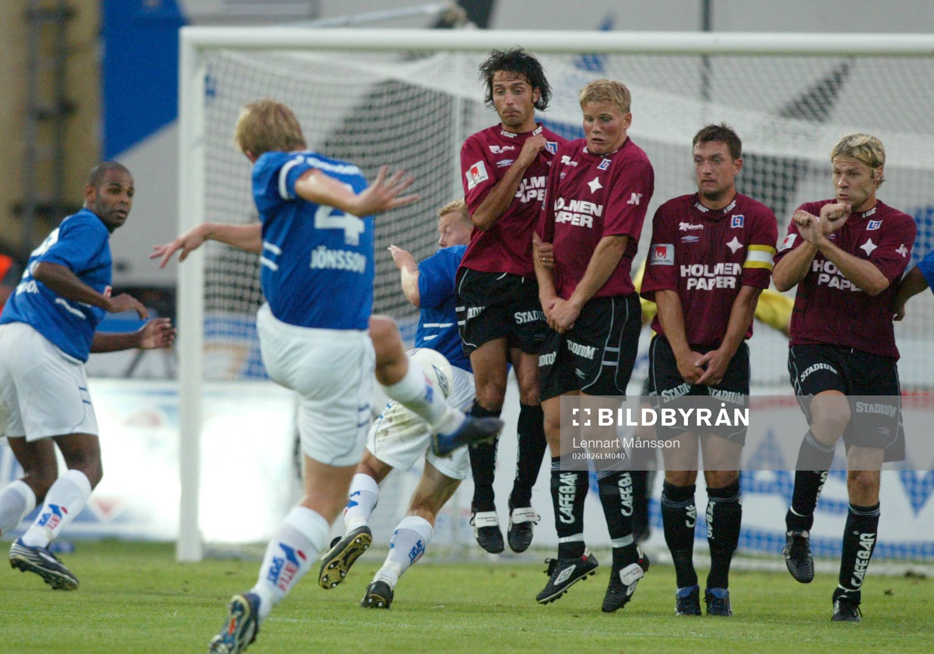 Fotboll, Allsvenskan, Halmstad - Norrköping : Mur