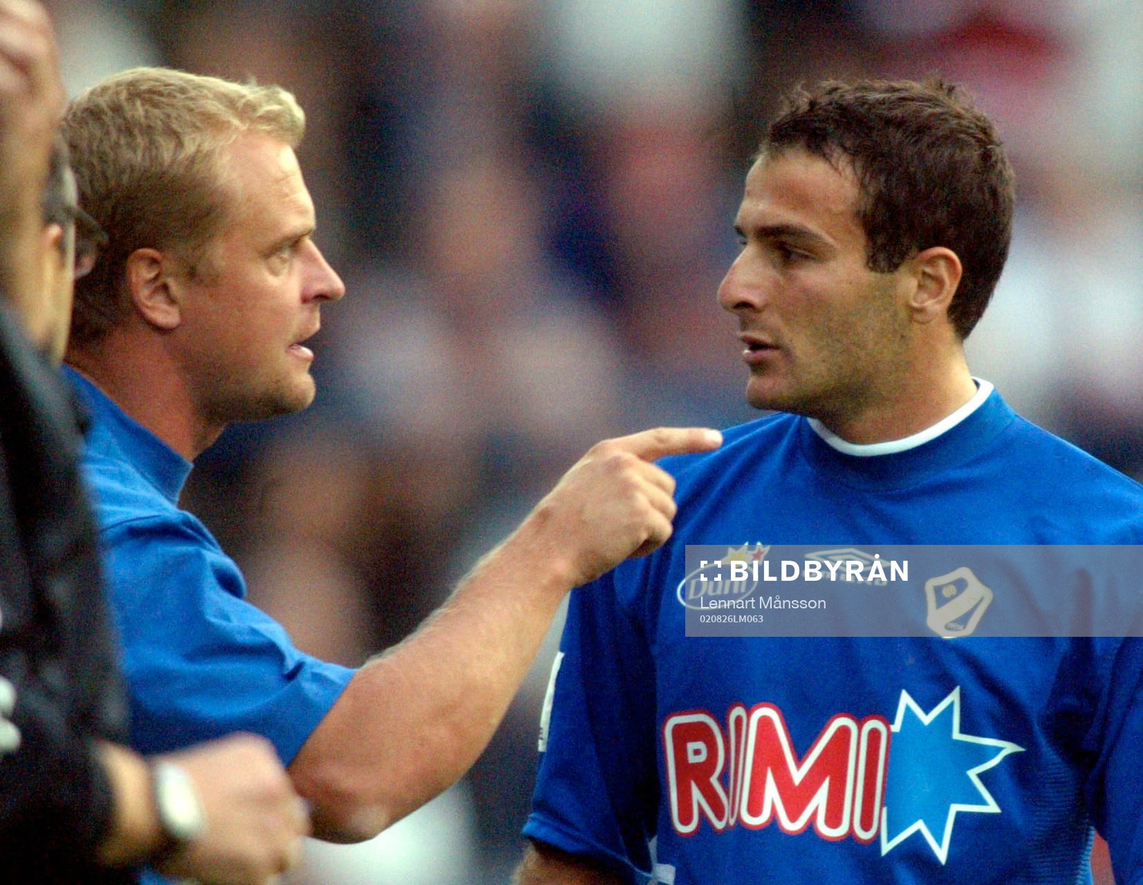 Jonas Thern, tränare och Sharbel Touma, Halmstad