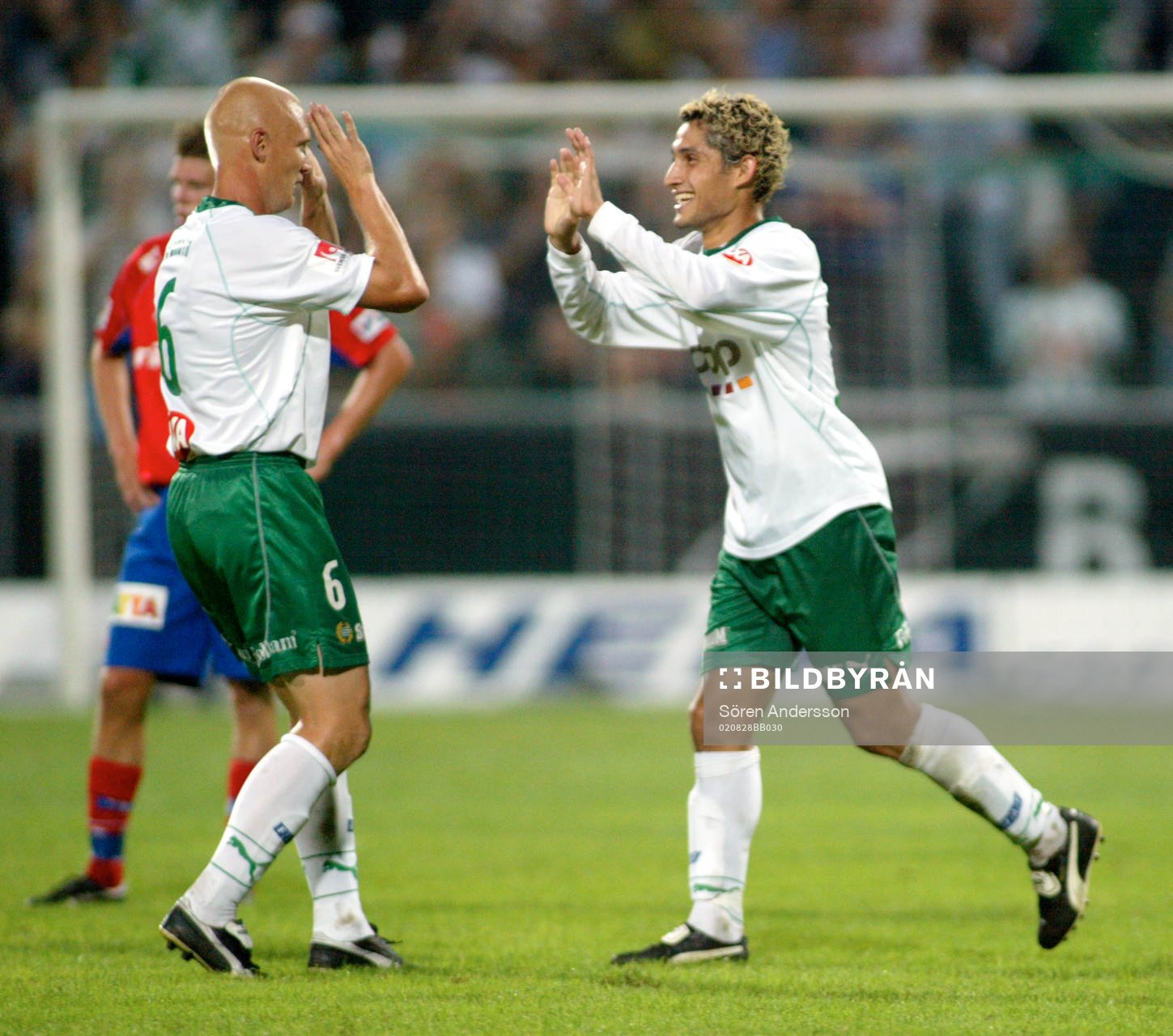 Christer Fursth och Pablo Pinones-Arce, Hammarby, jubel