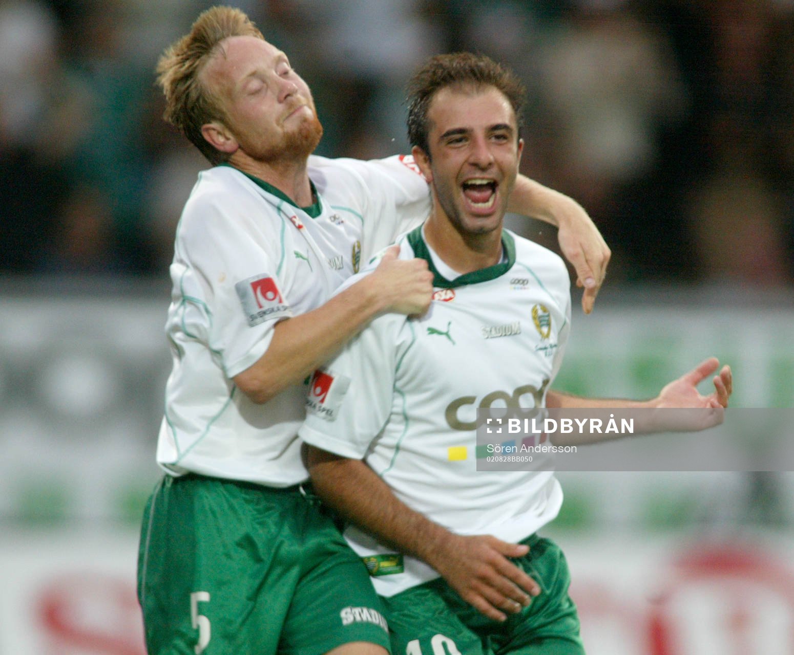 Kennedy Bakircioglu och Fredrik Winsnes, Hammarby, jubel