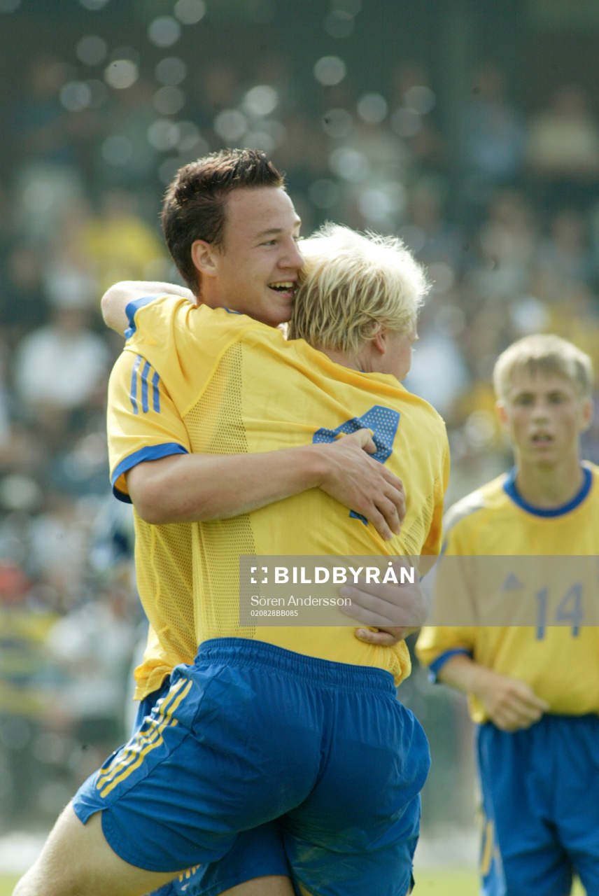  Rickard Winberg, Pierre Börjesson och Christofer Dahlström, Sverige, jubel.