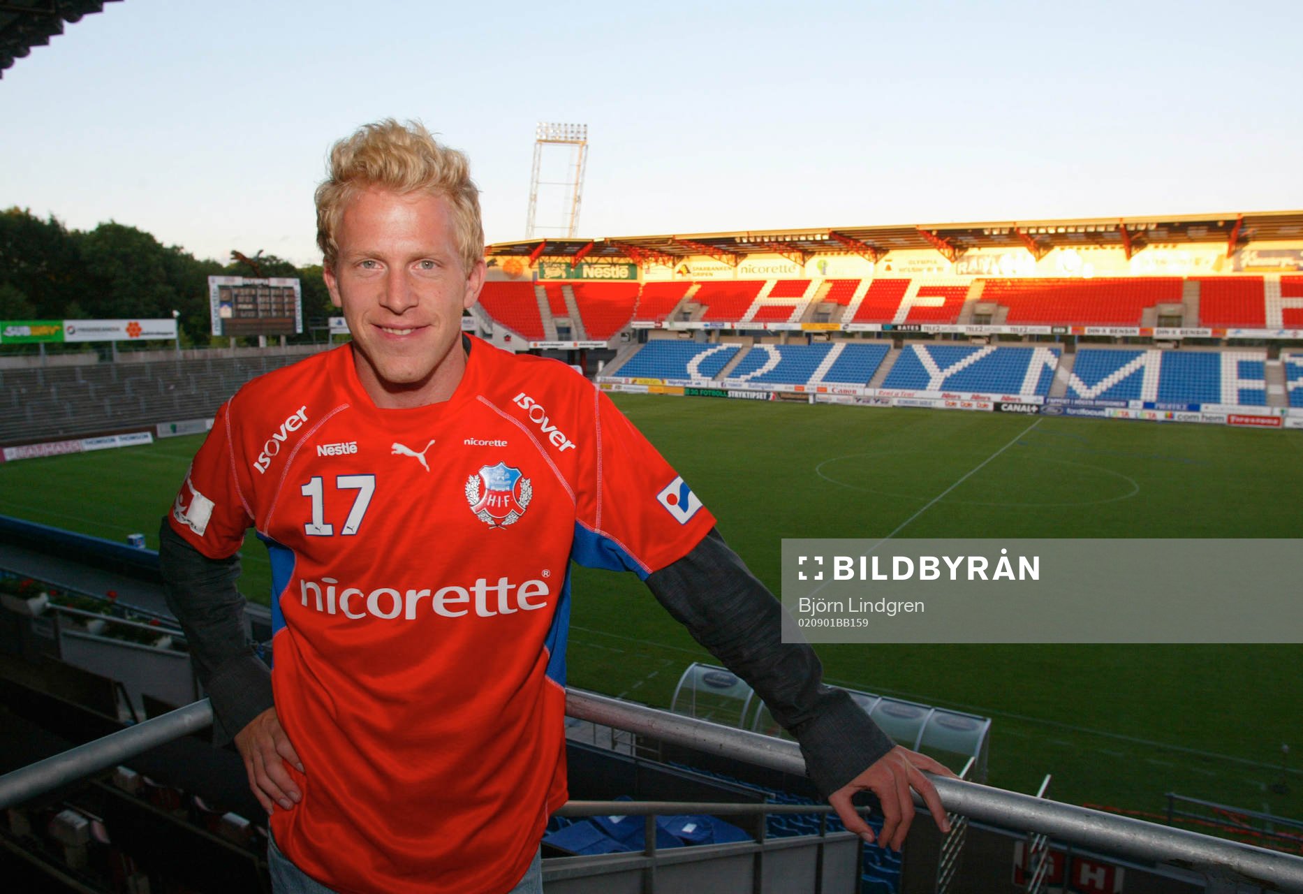 Nyförvärvet Gustaf Andersson med nya hemmaarenan Olympia