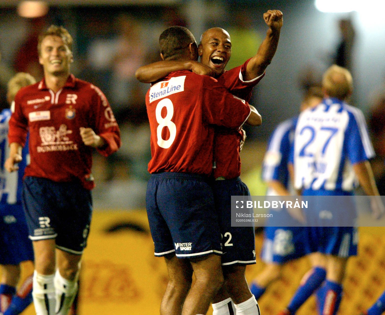 Afonso Alves och Jeffrey Aubynn, Örgryte kramas, Jubel