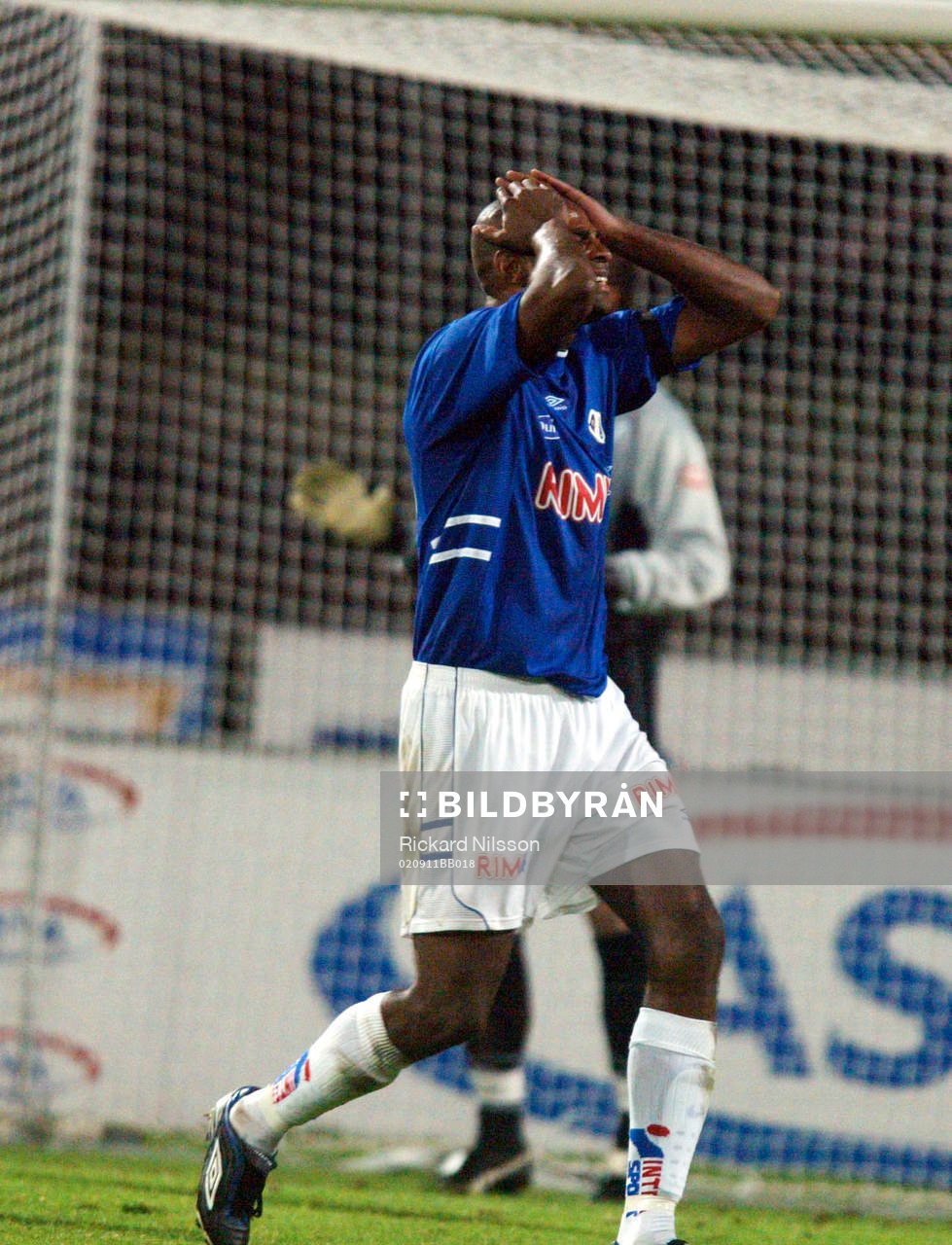 Pascal Simpson, Halmstad, missade mycket i dagens match