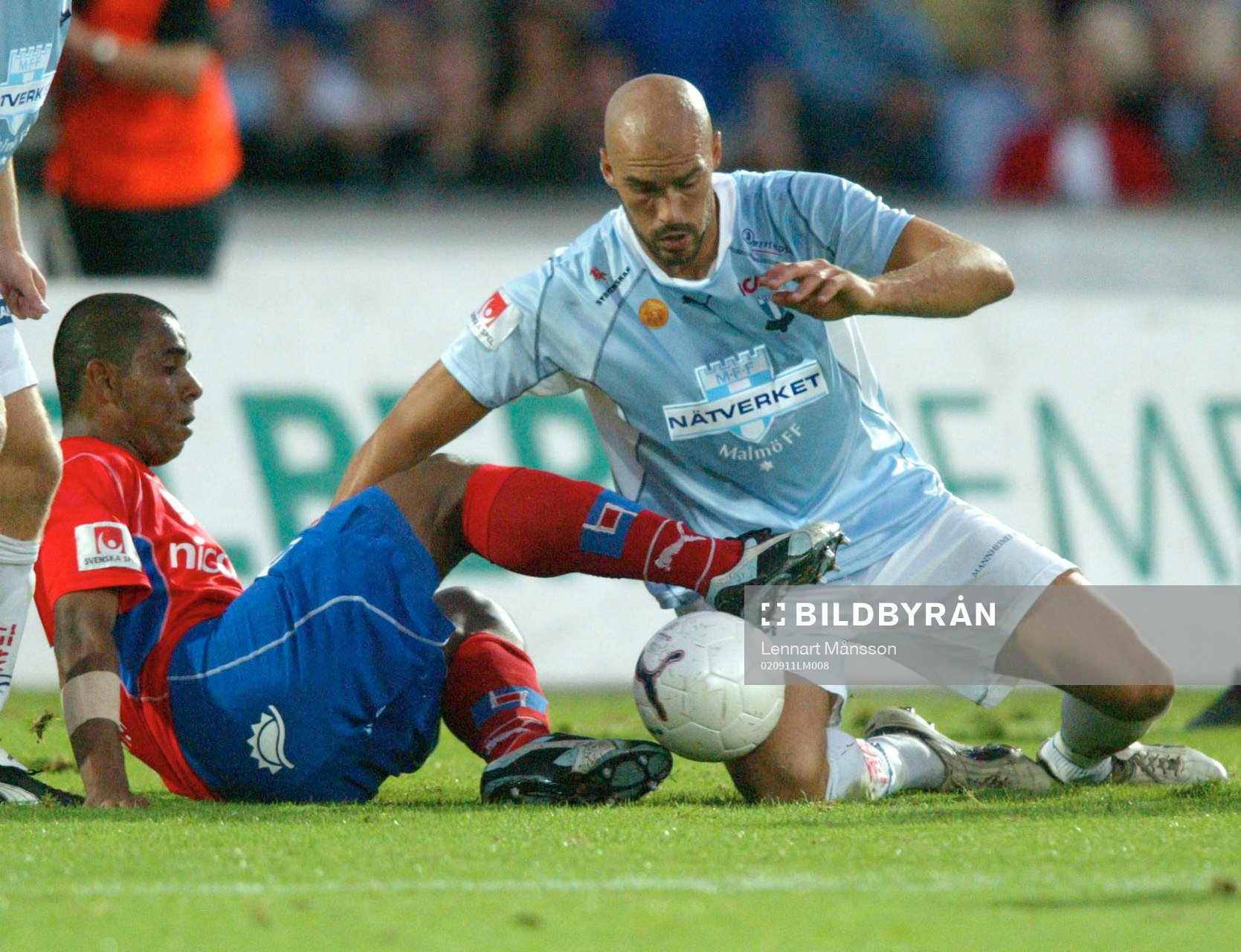 Alvaro Santos, Helsingborg och Daniel Majstorovic, Malmö