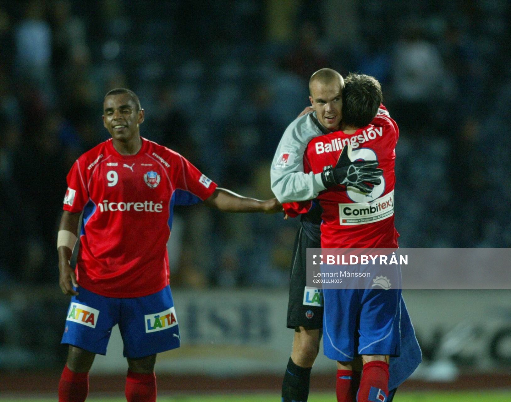 Alvaro Santos och Fredrik Larsson, Helsingborg jublar, jubel