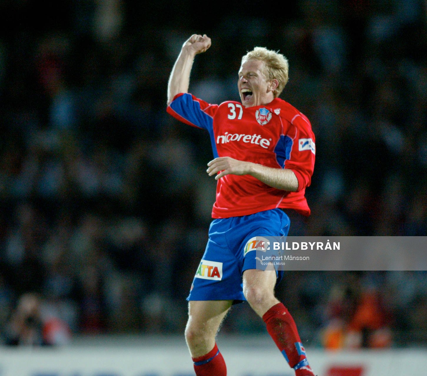  Gustaf Andersson, Helsingborg, jubel.