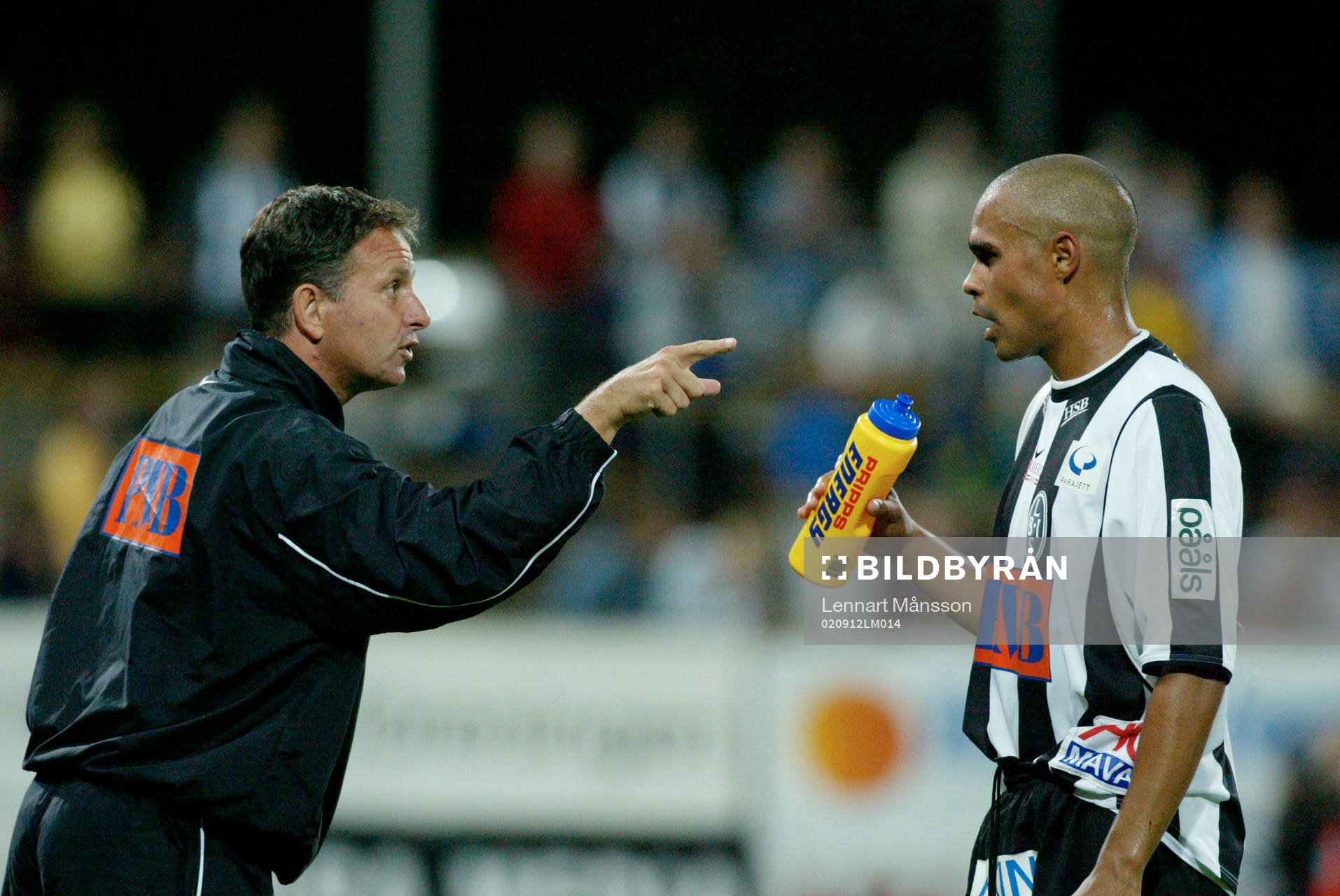 Jan Jönsson, tränare, och Daniel Nannskog. Instruktion,