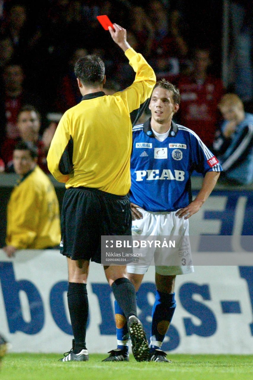 Fredric Lundqvist, Sundsvall blir utvisad. Domare, rött