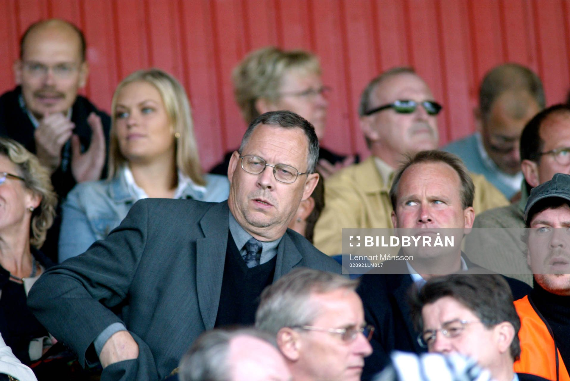 Lars Lagerbäck på läktaren
