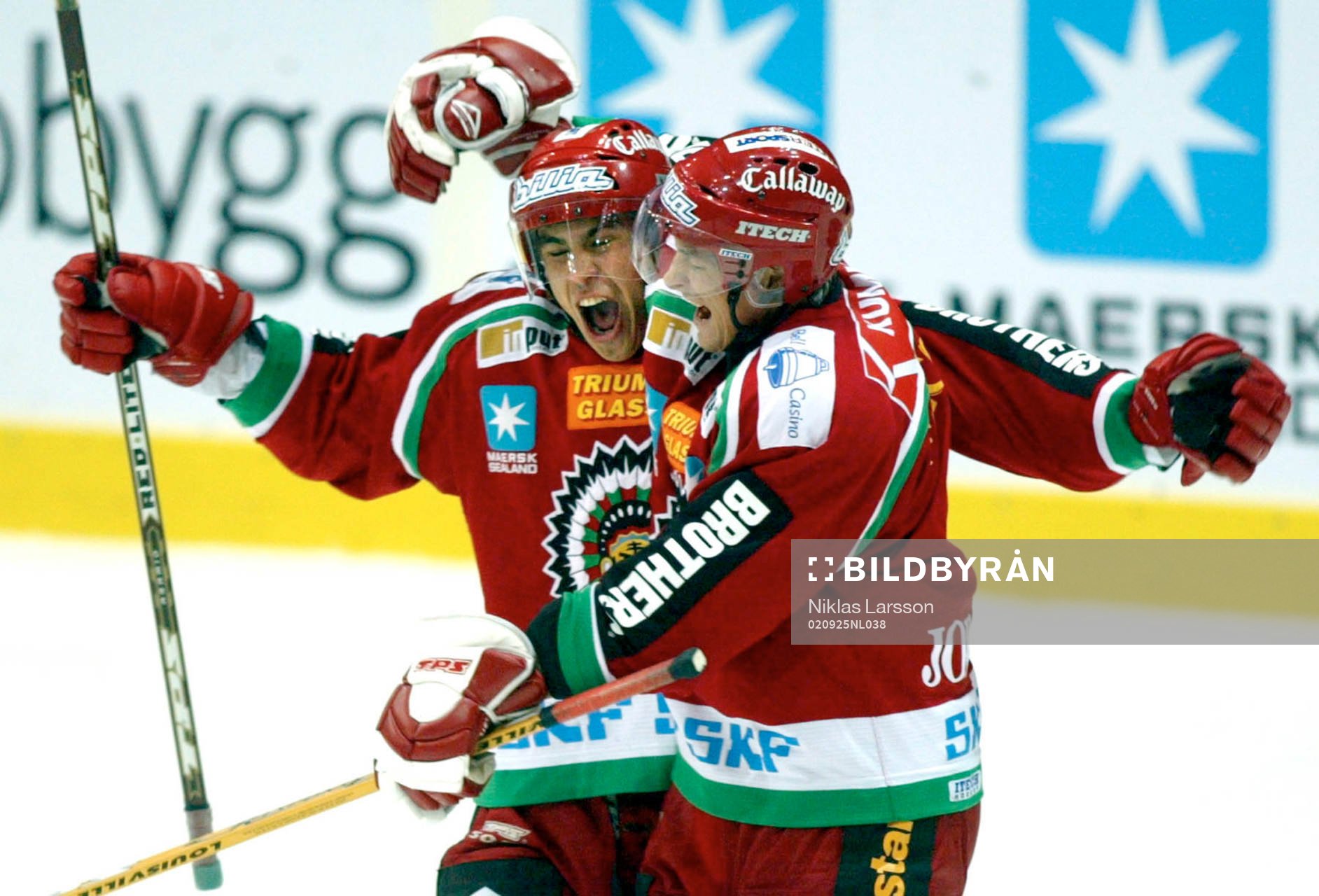 Mattias Luukkonen, Frölunda, jublar (jubel) och gratuleras