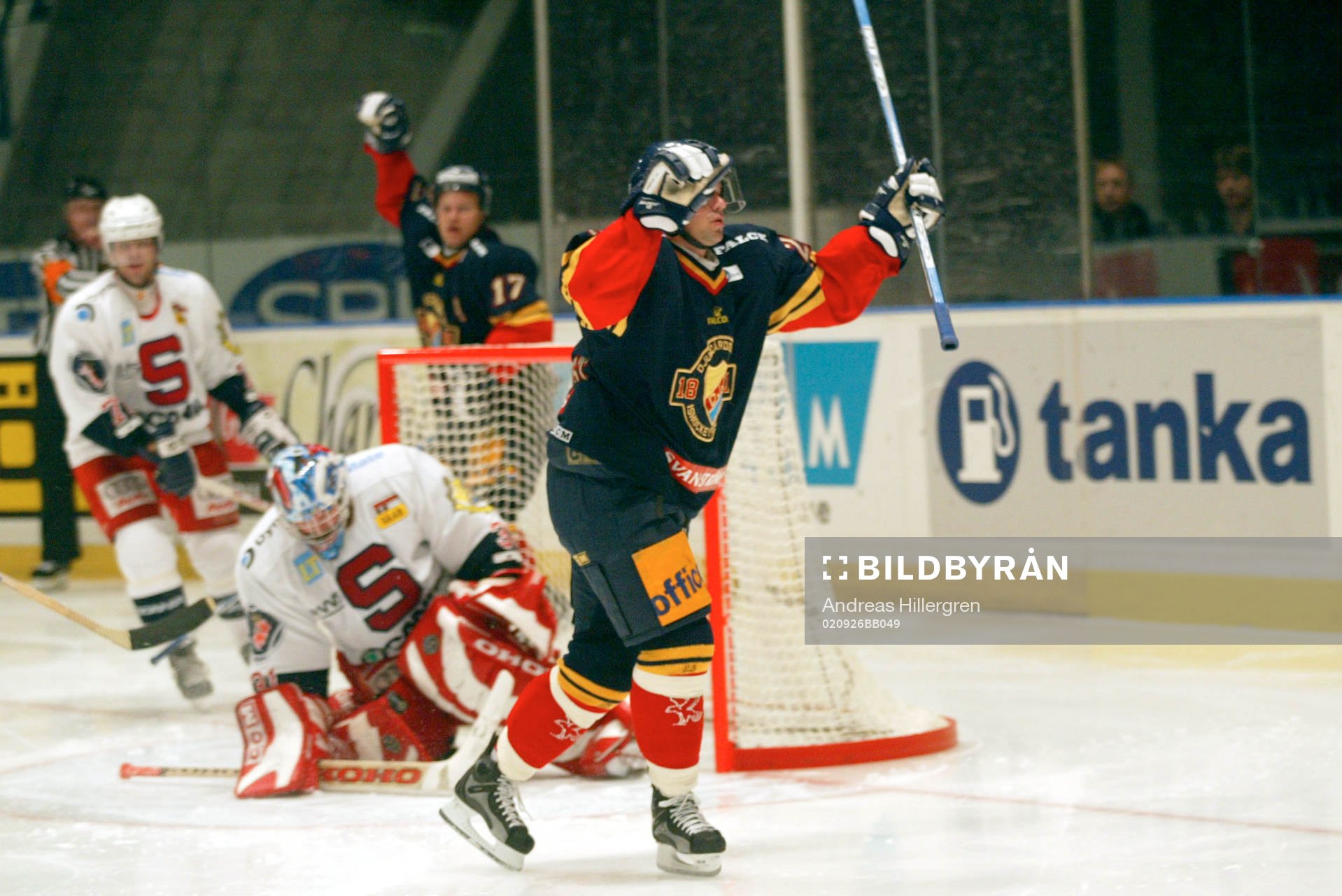 Fredrik Lindquist, jubel, 1-0 till Djurgården