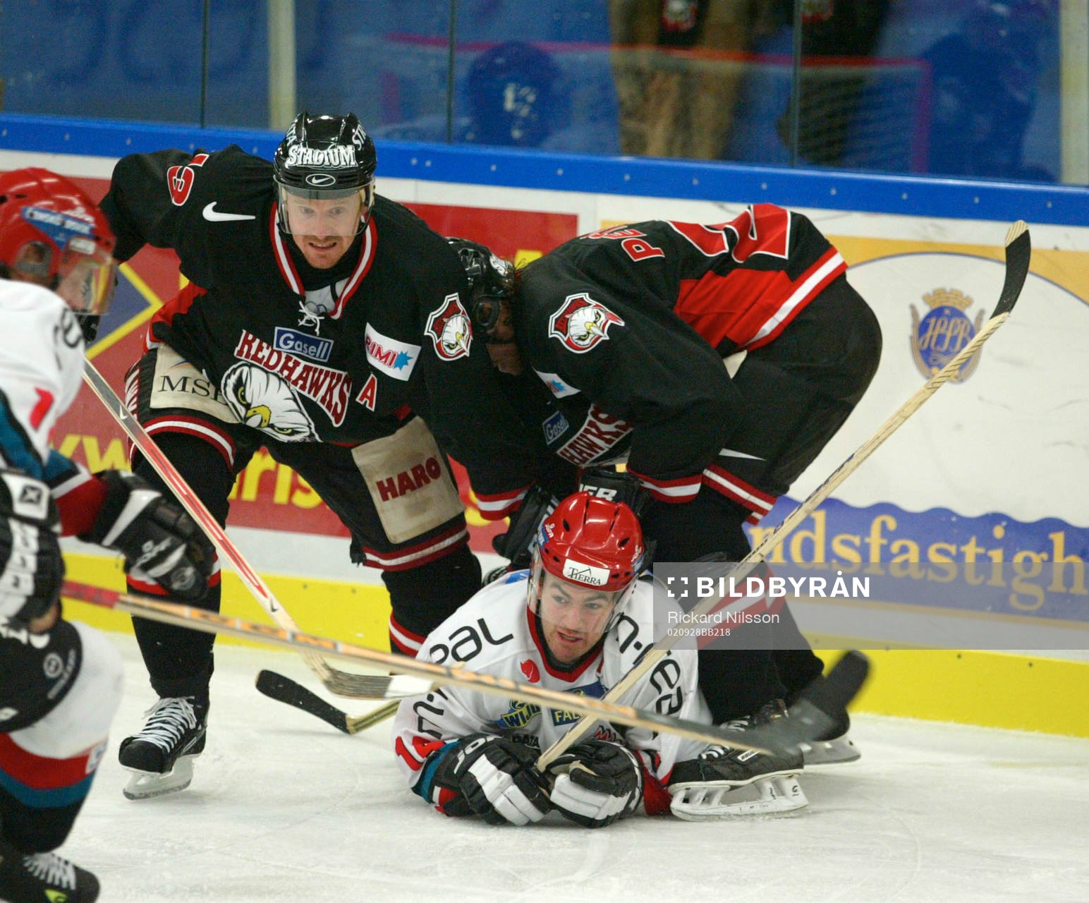 Marcus Thuresson och David Petrasek, Malmö. Dusan Milo,