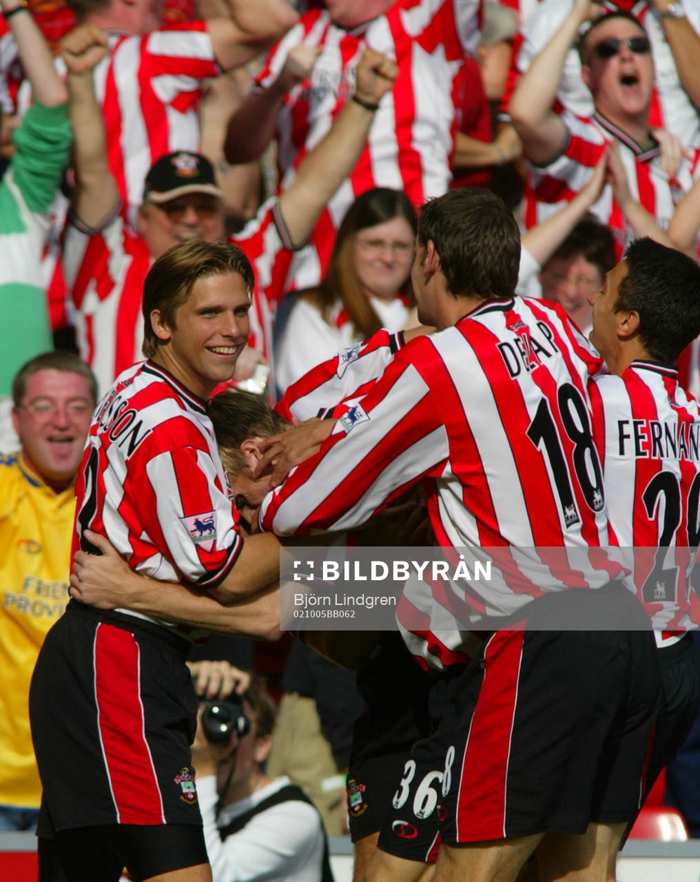 Fotboll, Engelsk, Premier League, Anders Svensson, jubel, Southampton 