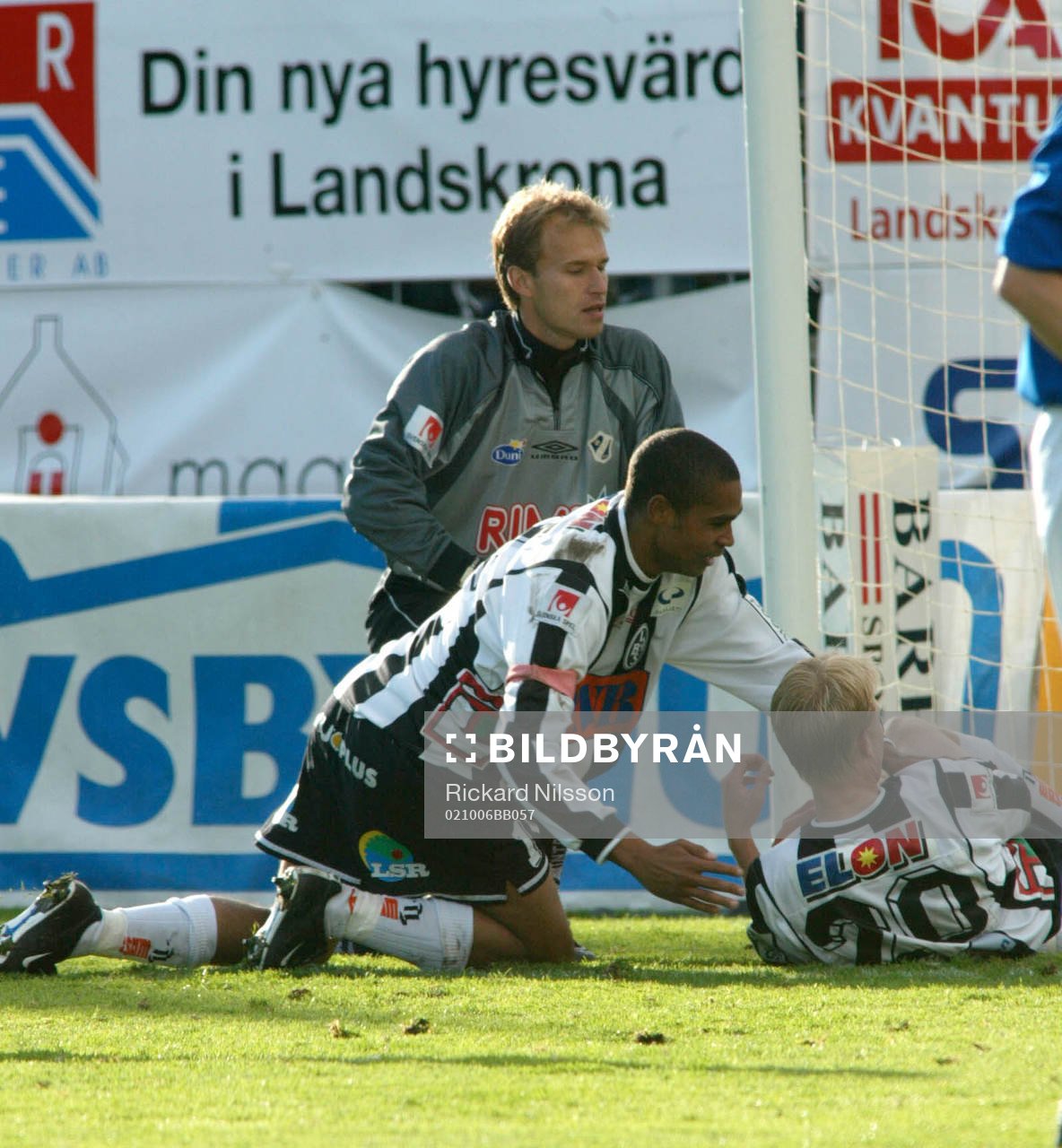Håkan Svensson, målvakt i Halmstad, konstaterar precis