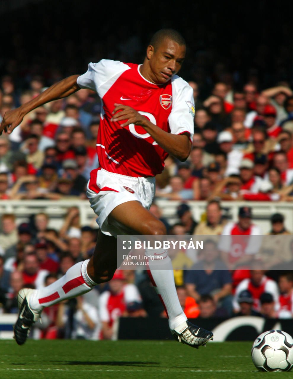 Fotboll, Engelsk, Premier League, Gilberto, Arsenal 