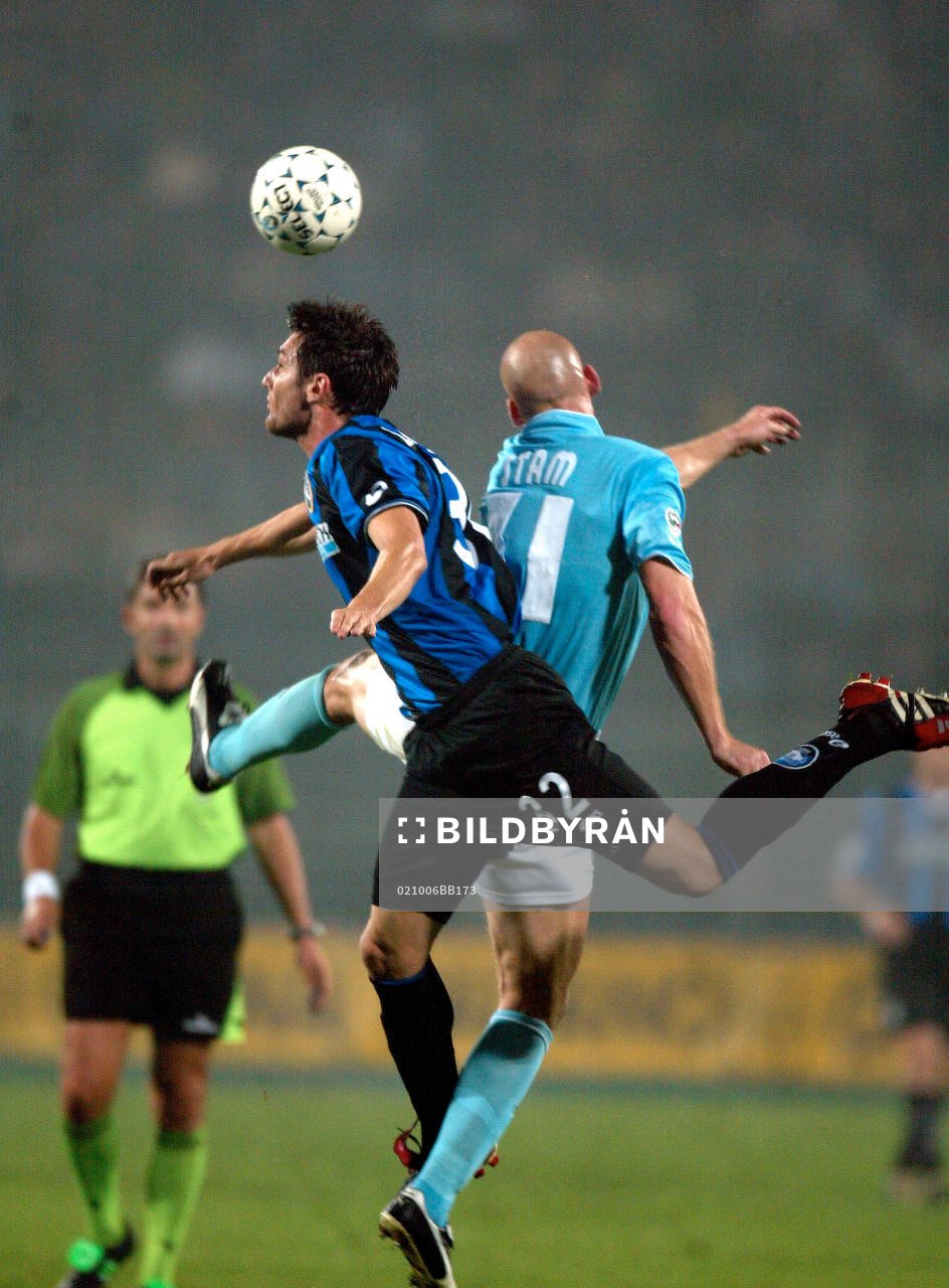 Bianchi, Atalanta och Stam, Lazio, i nickduell