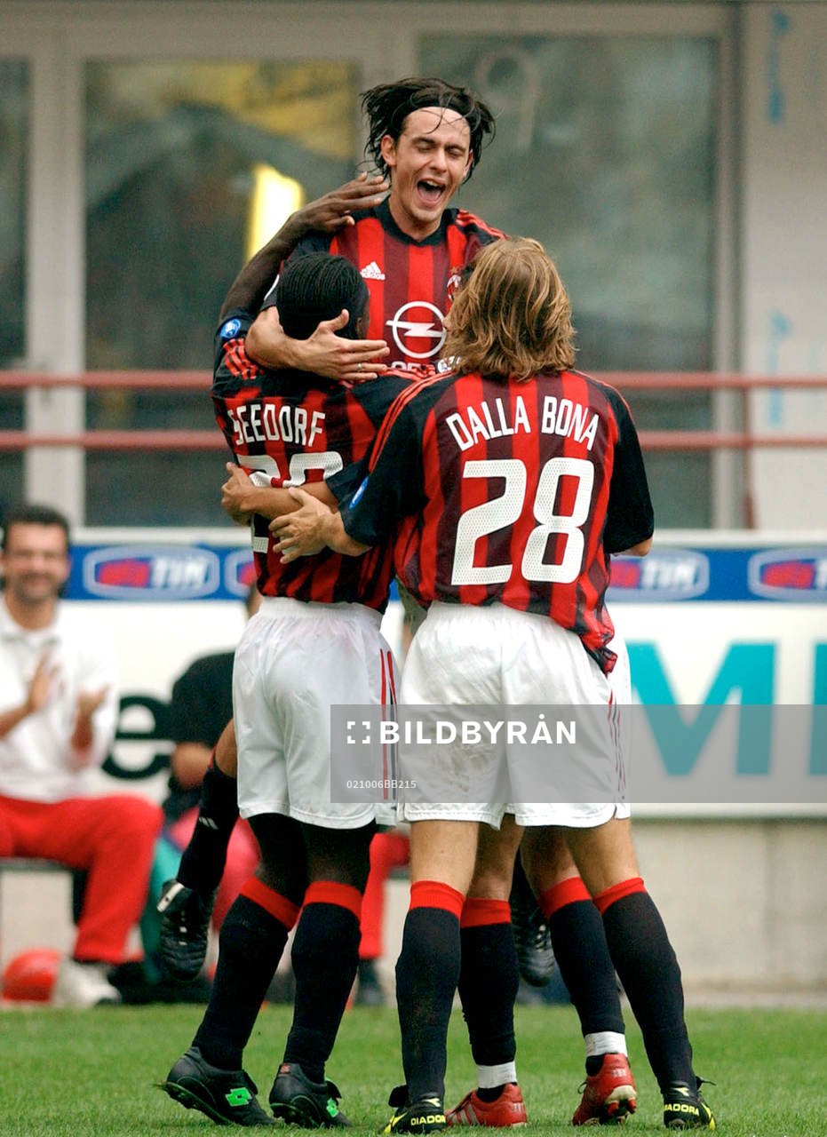  Inzaghi, Milan, jubel.