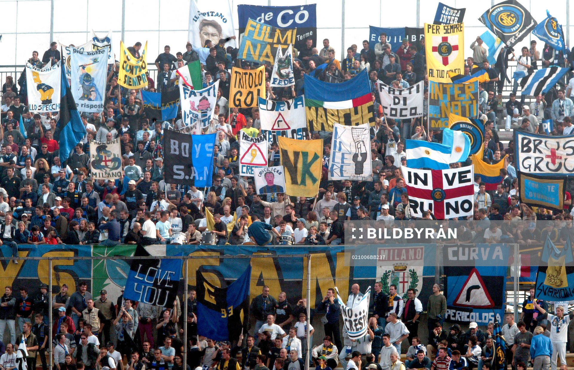 Tifo, fans, supporter, läktare