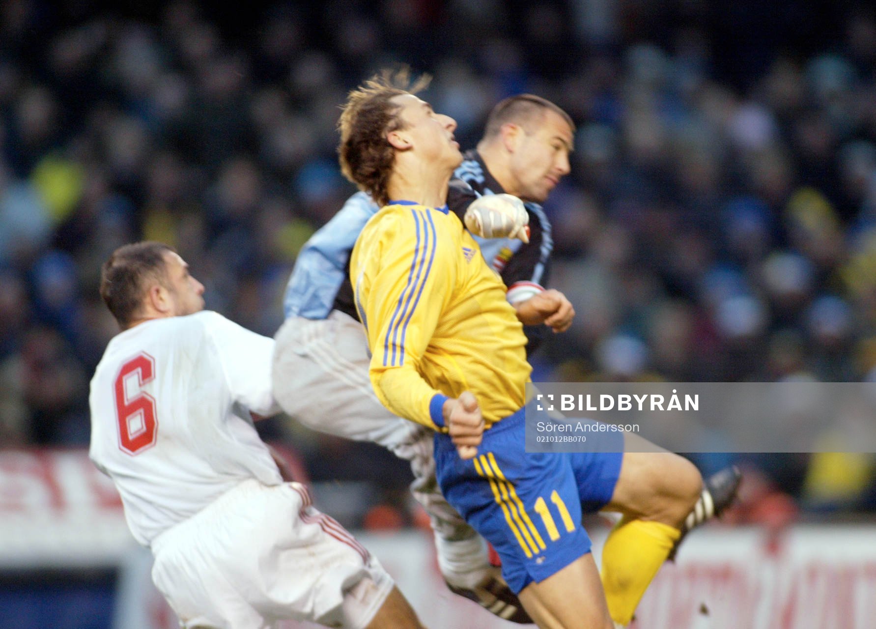 Zlatan Ibrahimovic, Sverige nickar in 1-1. Men i duellen