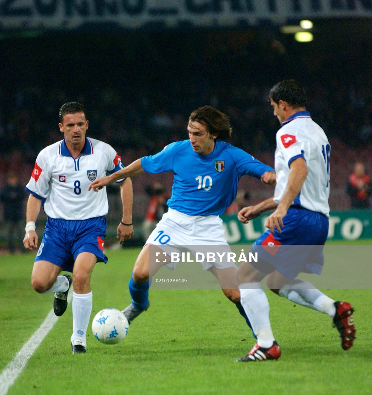 Pirlo, Italien  och Majatovic, Jugoslavien